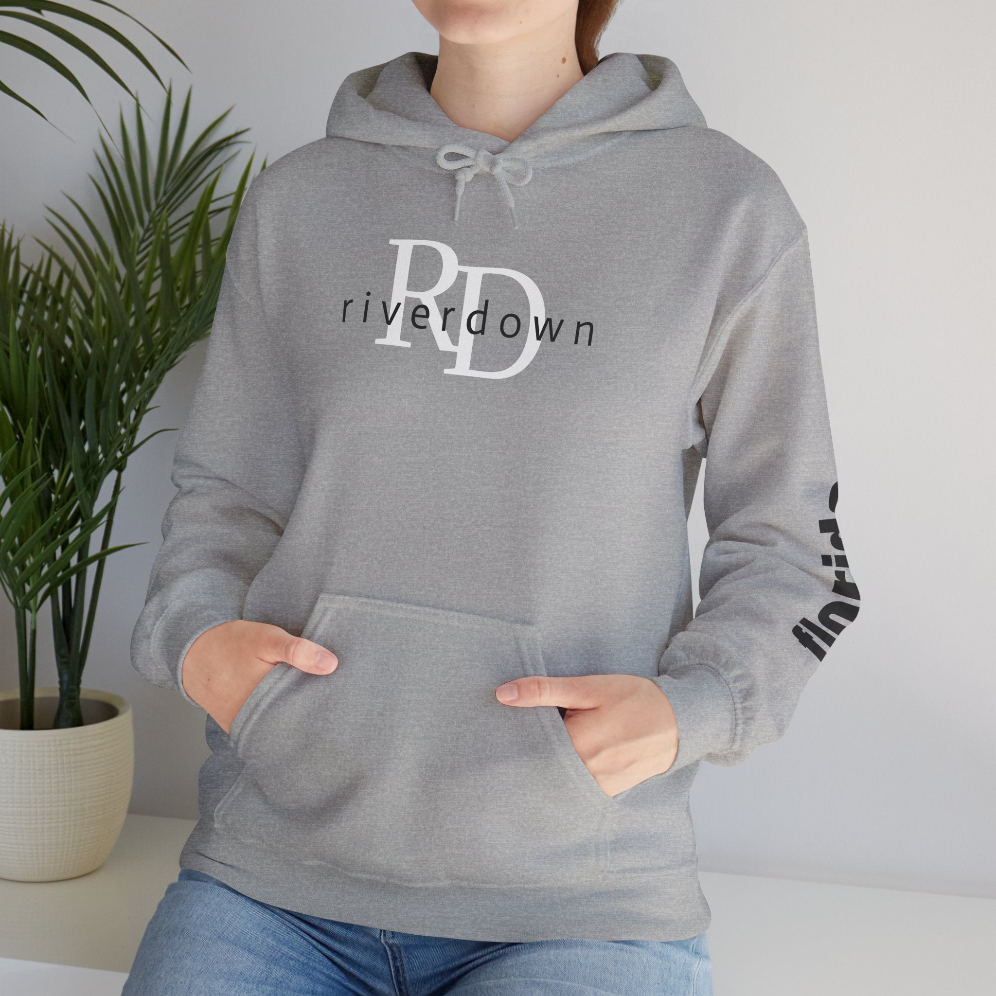 4 - Unisex Heavy RD Overlay Hooded Sweatshirt