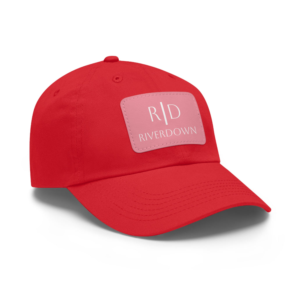 92 - Dad Hat with Leather Patch Multi Color (Rectangle)