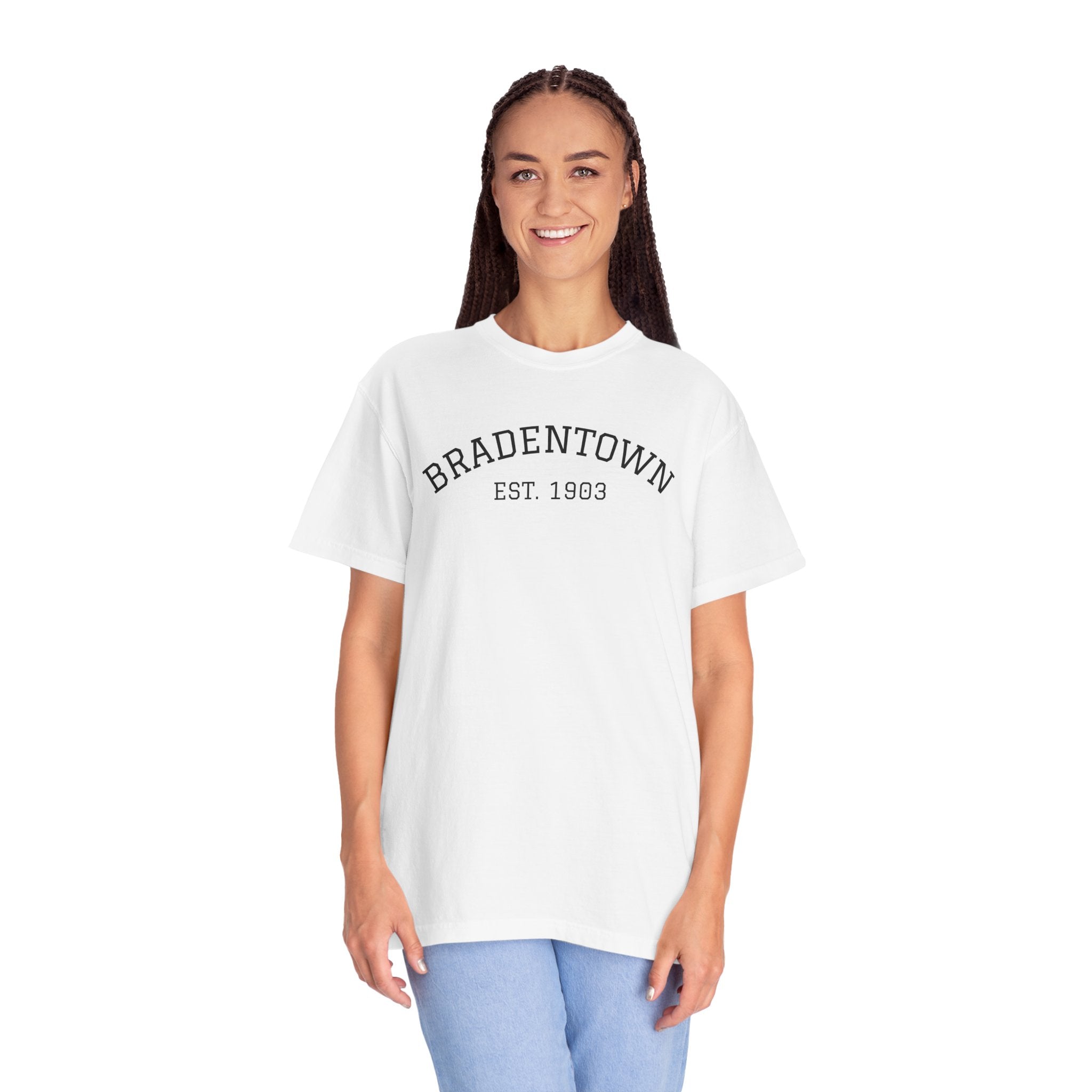 101 -  Tee Multi Colors Bradentown Classic Tee — Minimalist Initials T-Shirt
