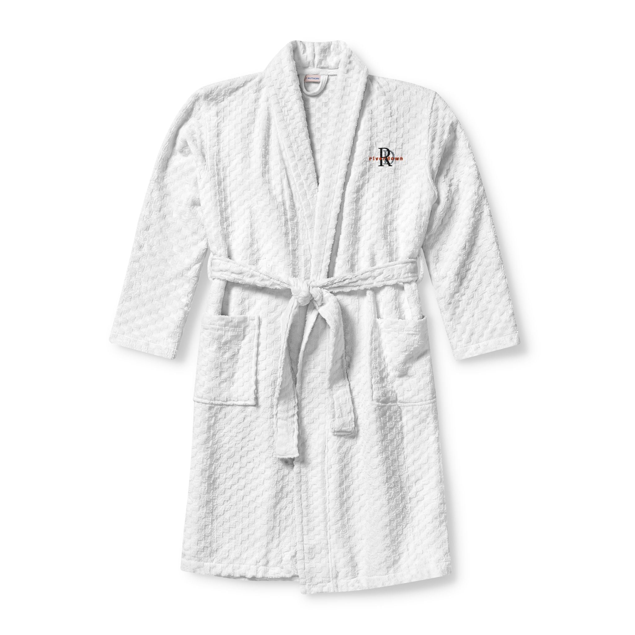 52 - Embroidered Terry Shawl Robe – Cozy Spa Bathrobe with Monogram Accent