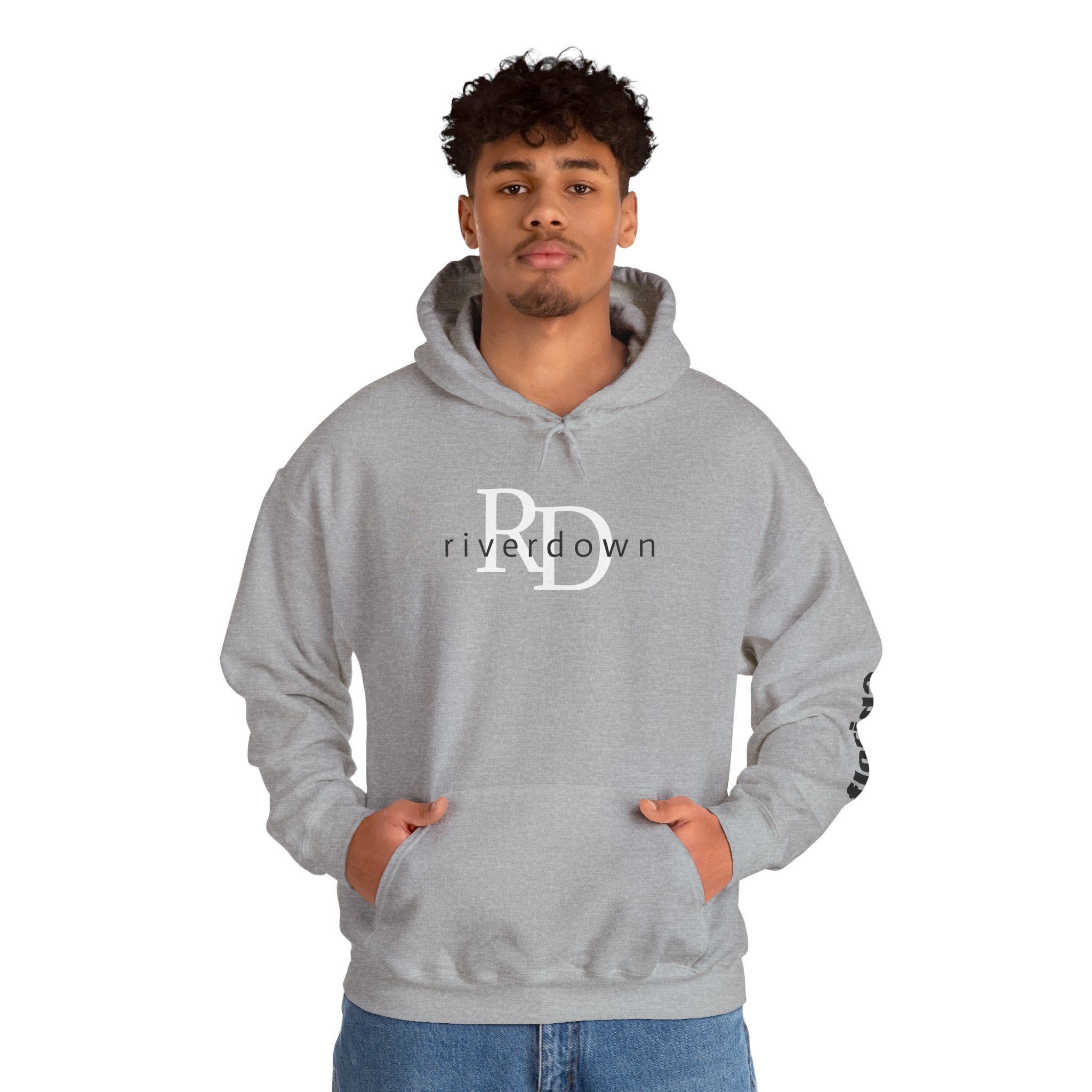 4 - Unisex Heavy RD Overlay Hooded Sweatshirt
