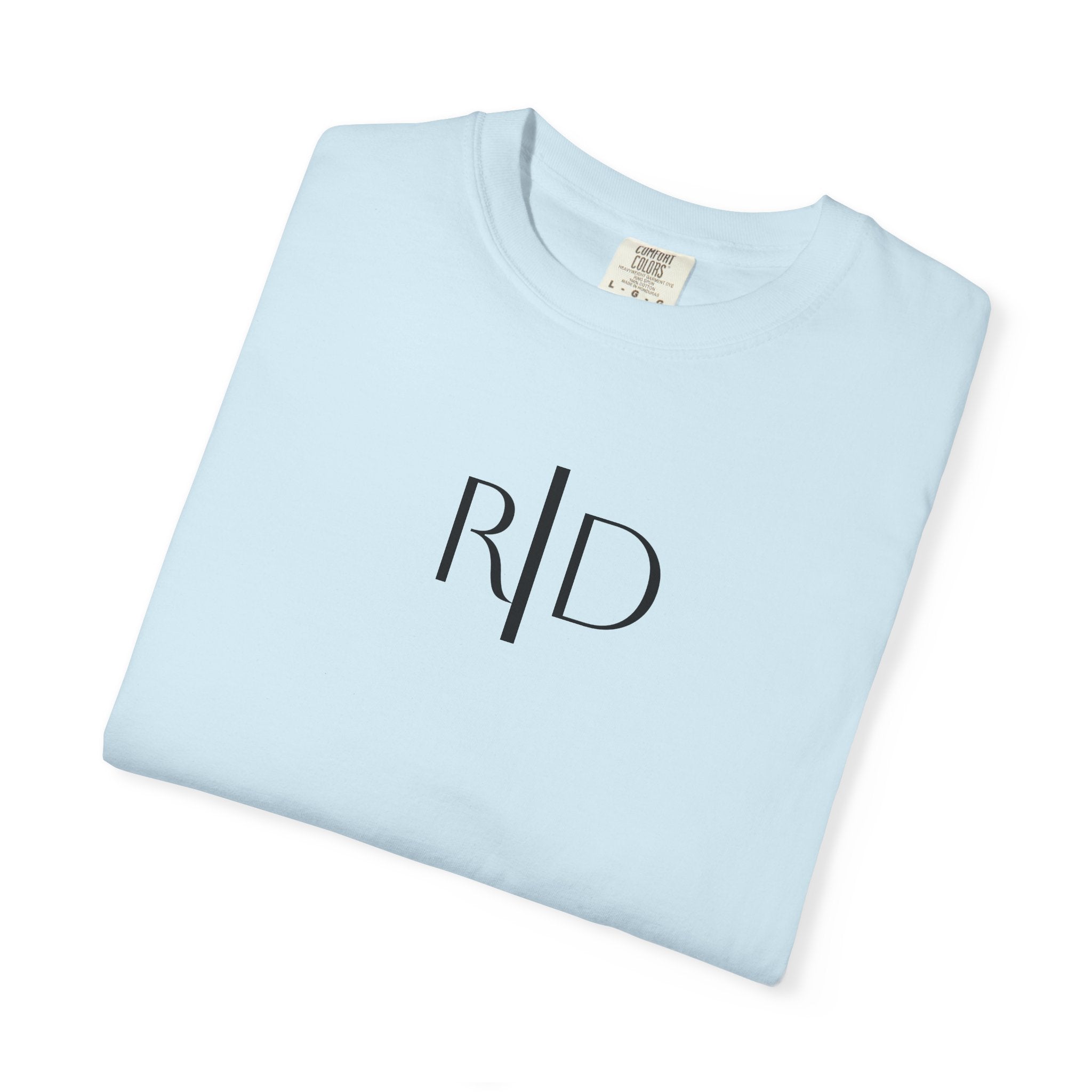 101 - Tee Multi Colors Monogram R|D River Down Shop Classic Tee — Minimalist Initials T-Shirt