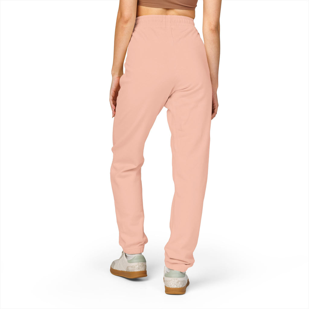 6 - Pants Sweats Vertical Script Multi Colors Joggers — Cozy Garment-Dyed Fleece Sweatpants with Side Text