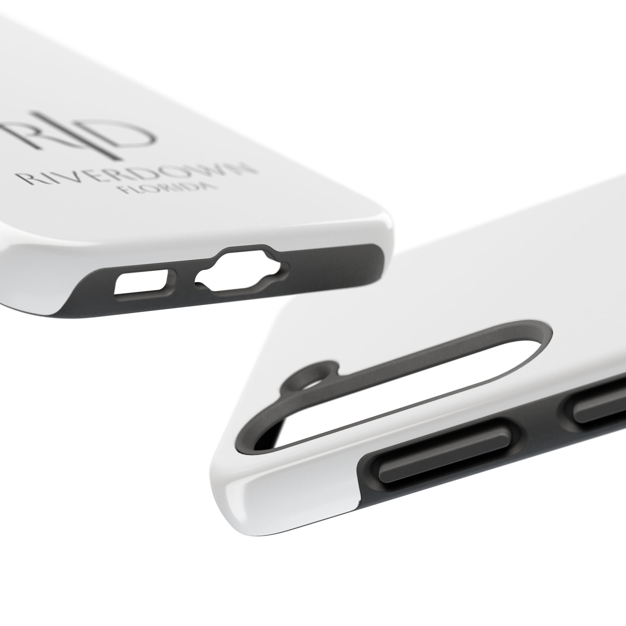 924 - Phone Case White Cap — Durable Protective Phone Cover with Monogram Logo