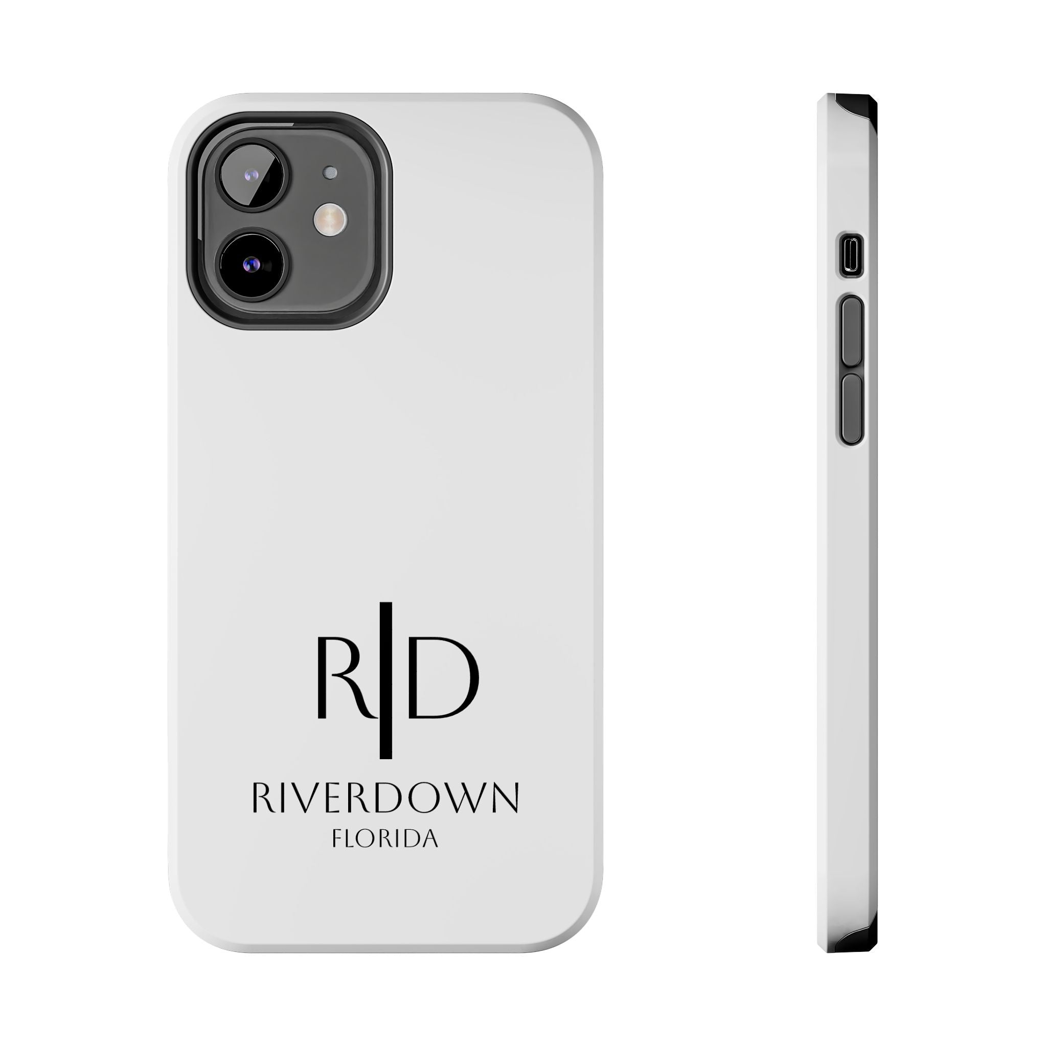 924 - Phone Case White Cap — Durable Protective Phone Cover with Monogram Logo