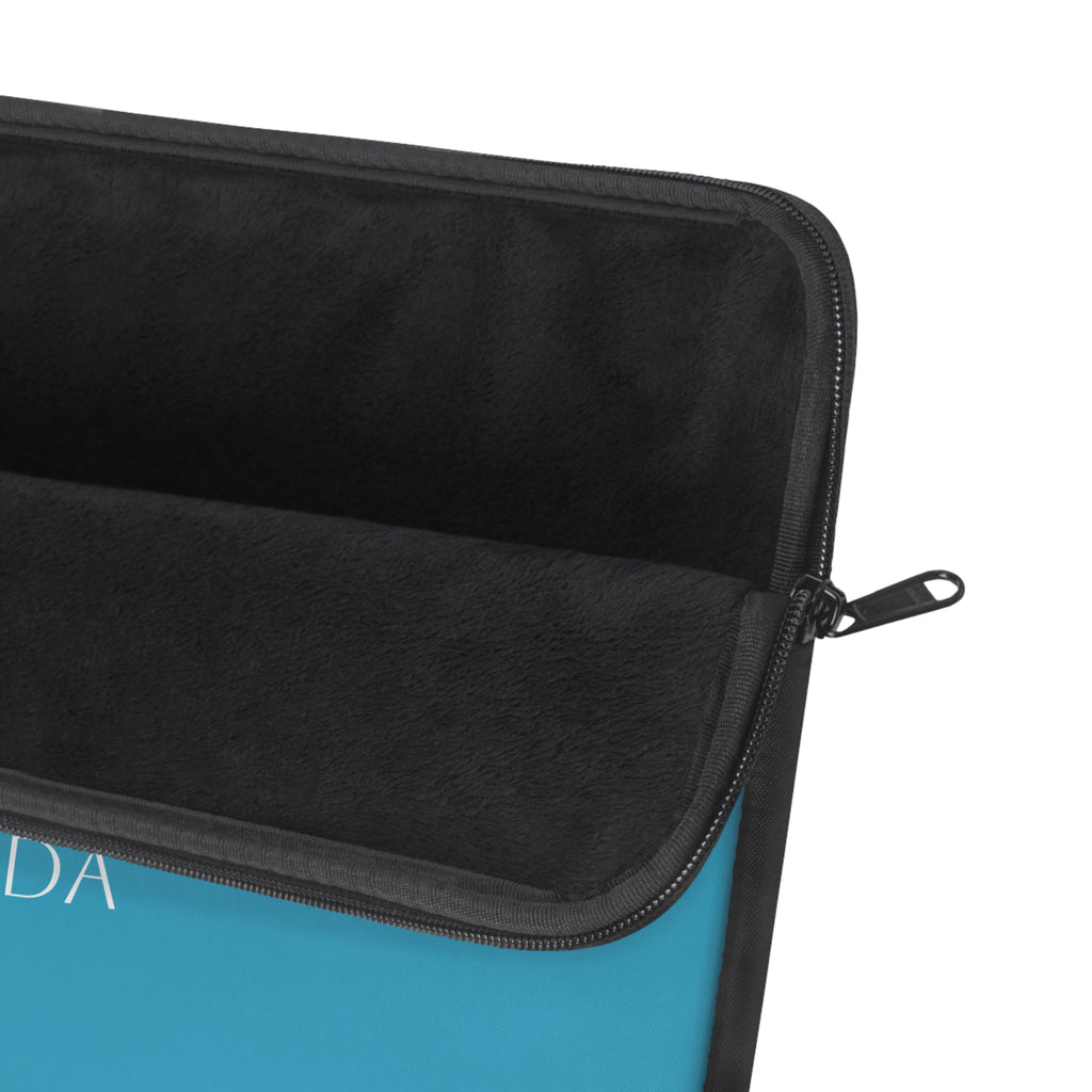 925 - Laptop Sleeve — Teal Monogram Tech Sleeve