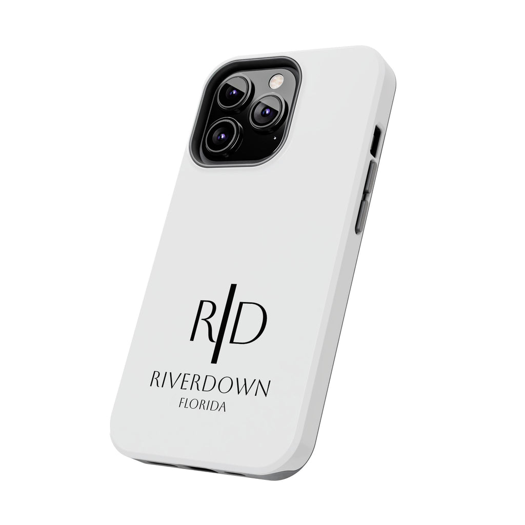 924 - Phone Case White Cap — Durable Protective Phone Cover with Monogram Logo