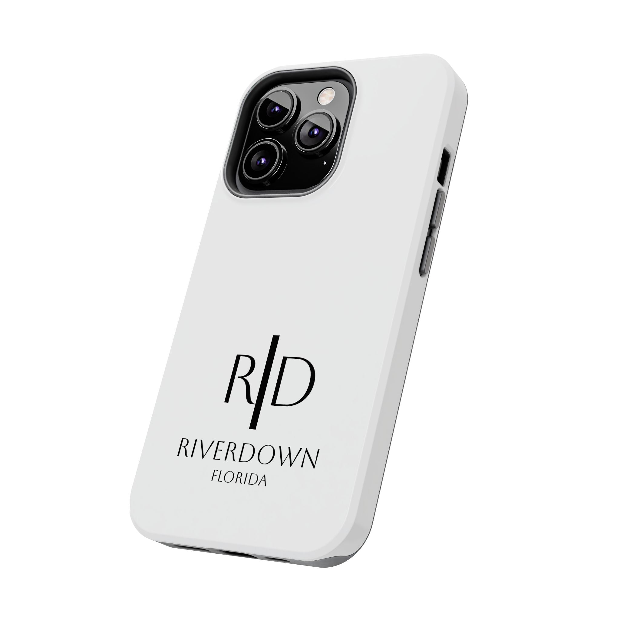 924 - Phone Case White Cap — Durable Protective Phone Cover with Monogram Logo