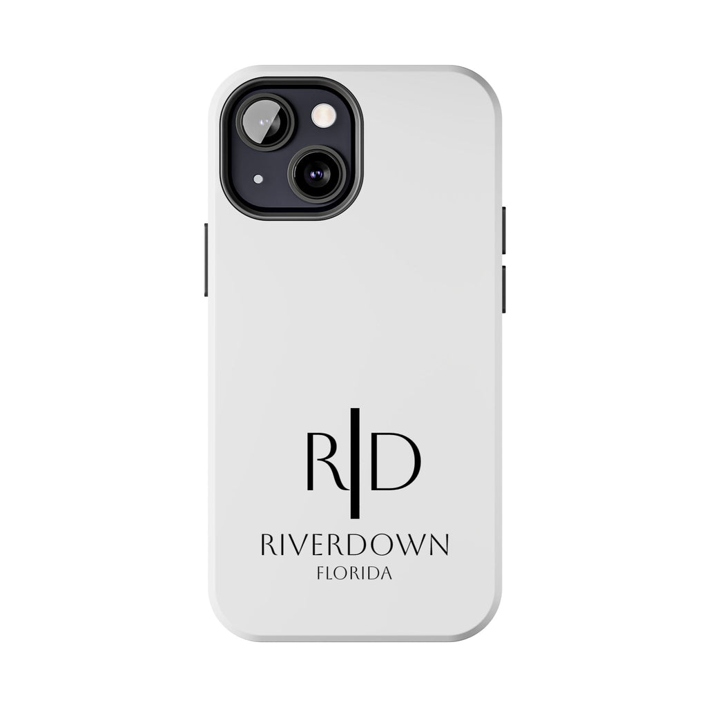 924 - Phone Case White Cap — Durable Protective Phone Cover with Monogram Logo