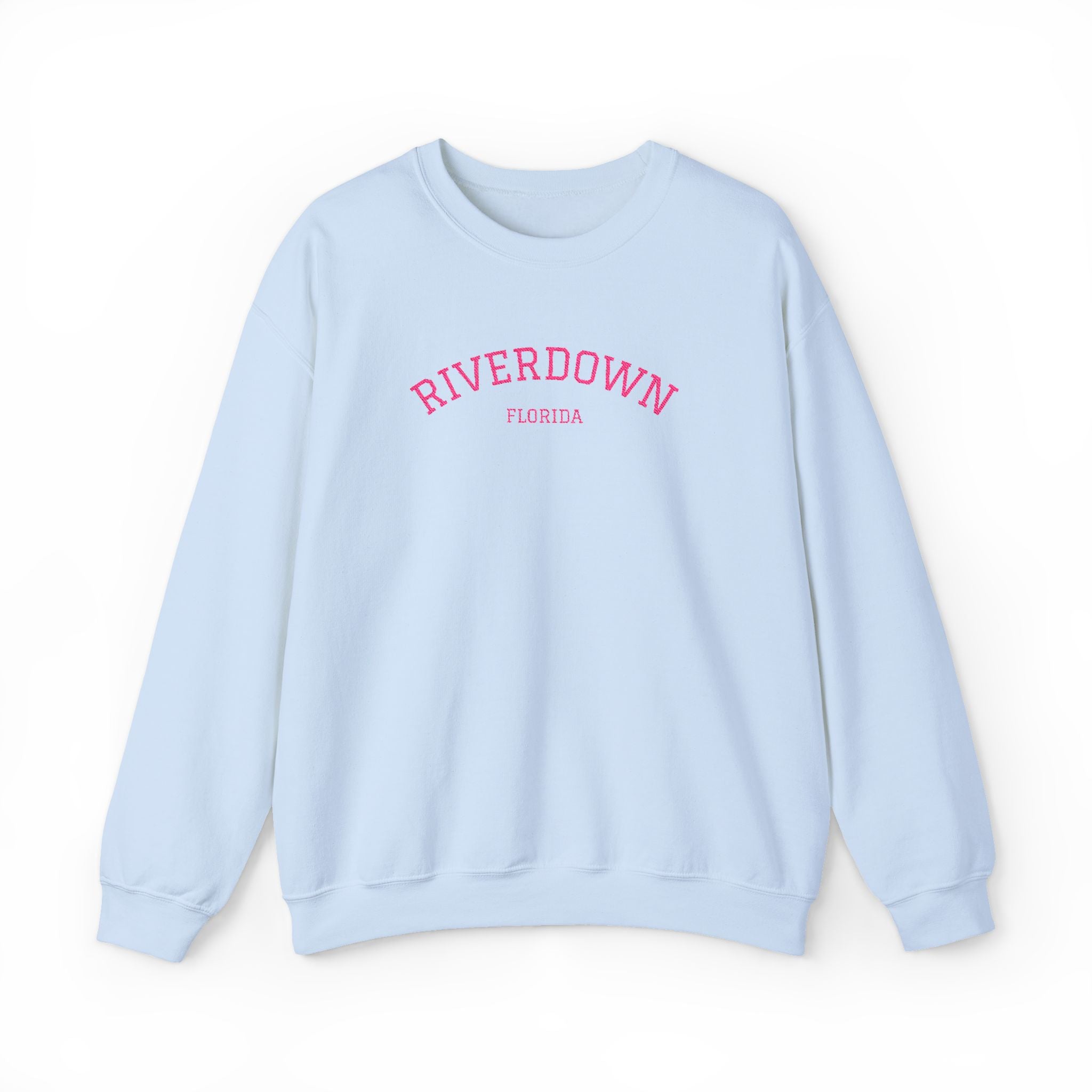 3 - Lettering in Pink Embroidered Unisex Heavy Blend™ Crewneck Sweatshirt