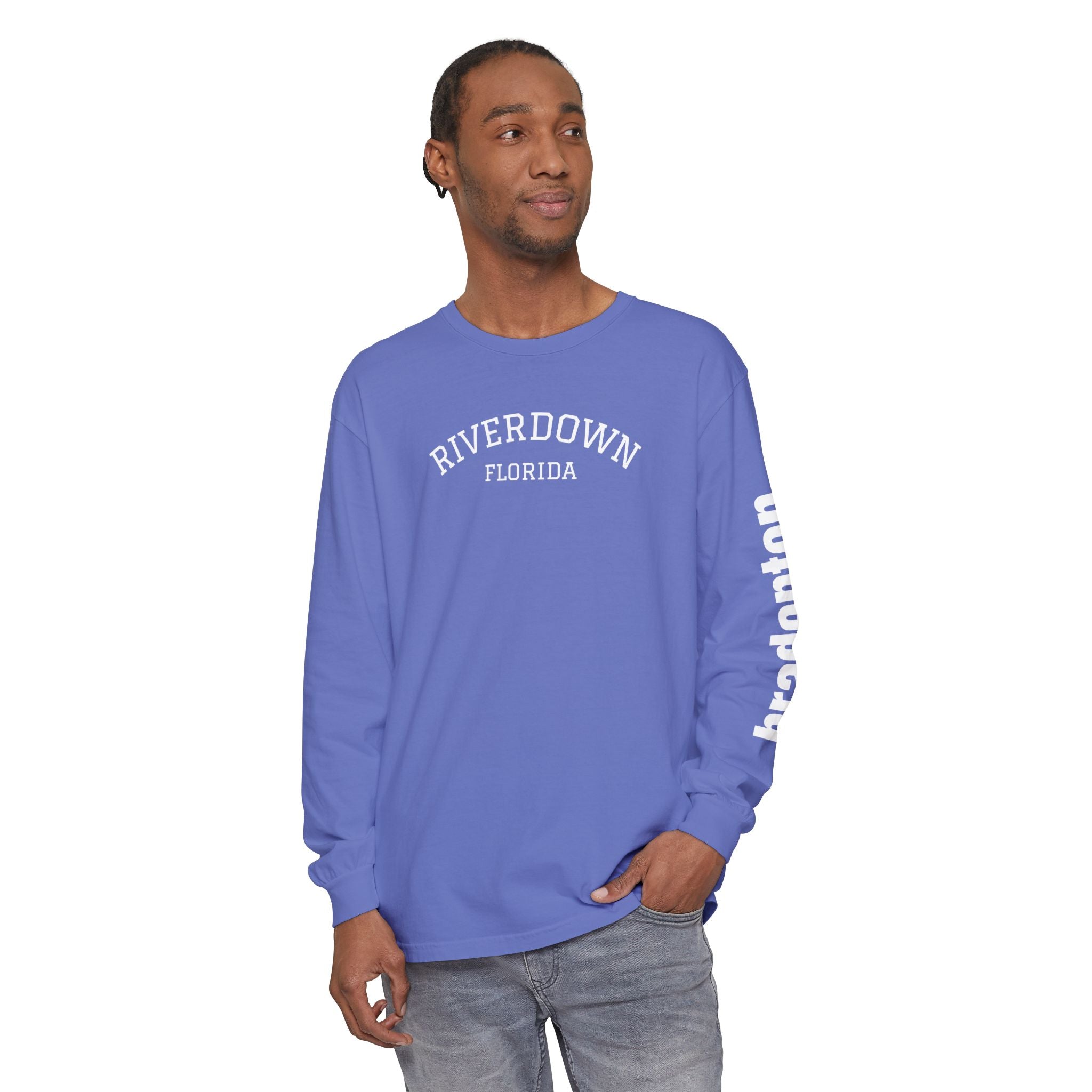 2 - Long Sleeve Bradenton Tee Multi Colors 'R|D' — Florida Sleeve Graphic