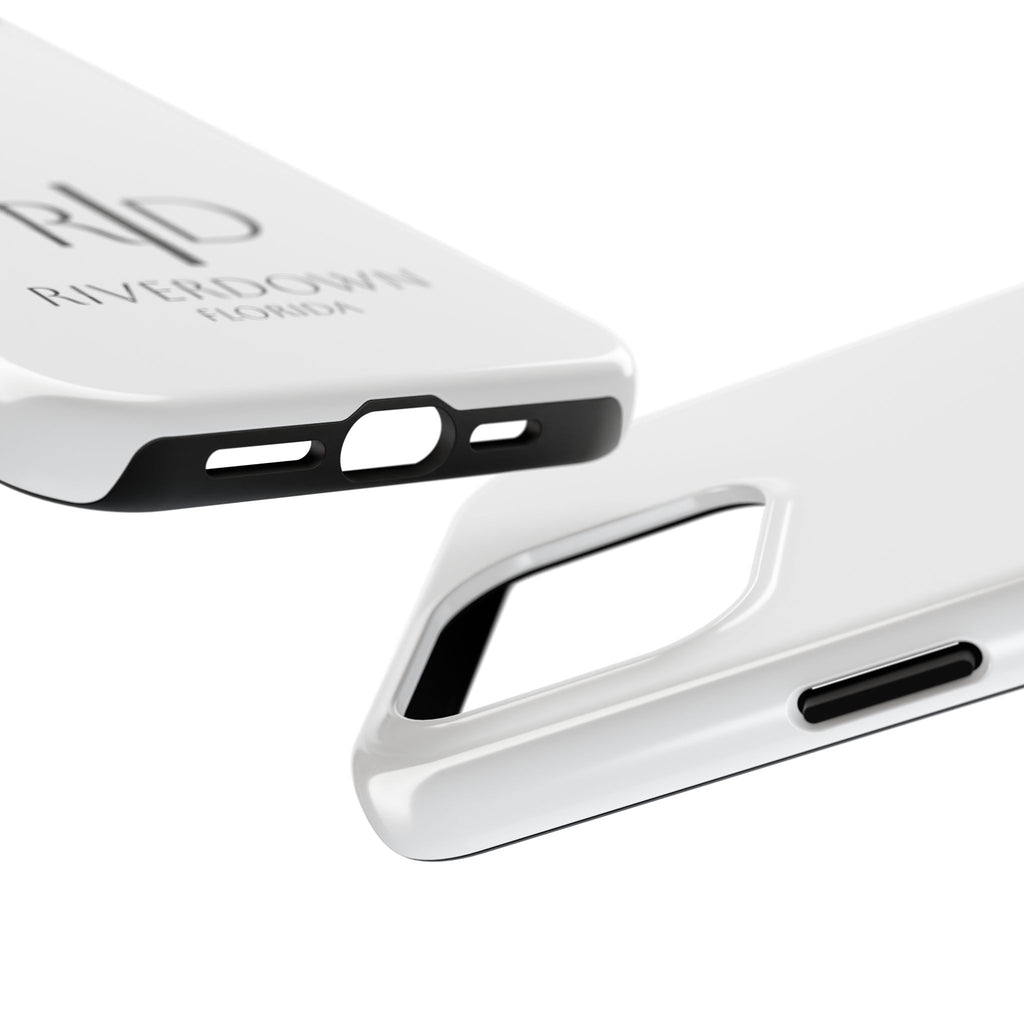 924 - Phone Case White Cap — Durable Protective Phone Cover with Monogram Logo