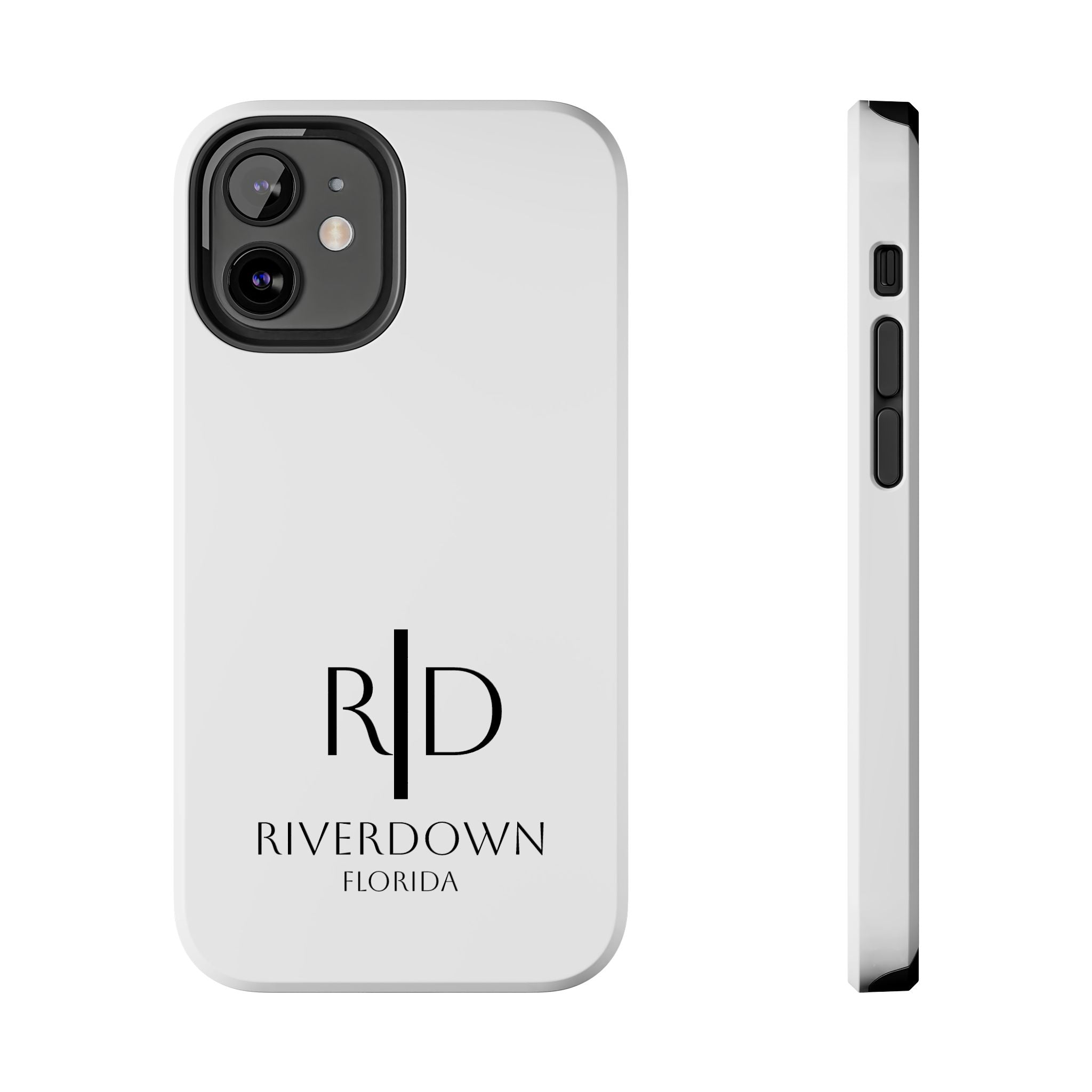 924 - Phone Case White Cap — Durable Protective Phone Cover with Monogram Logo