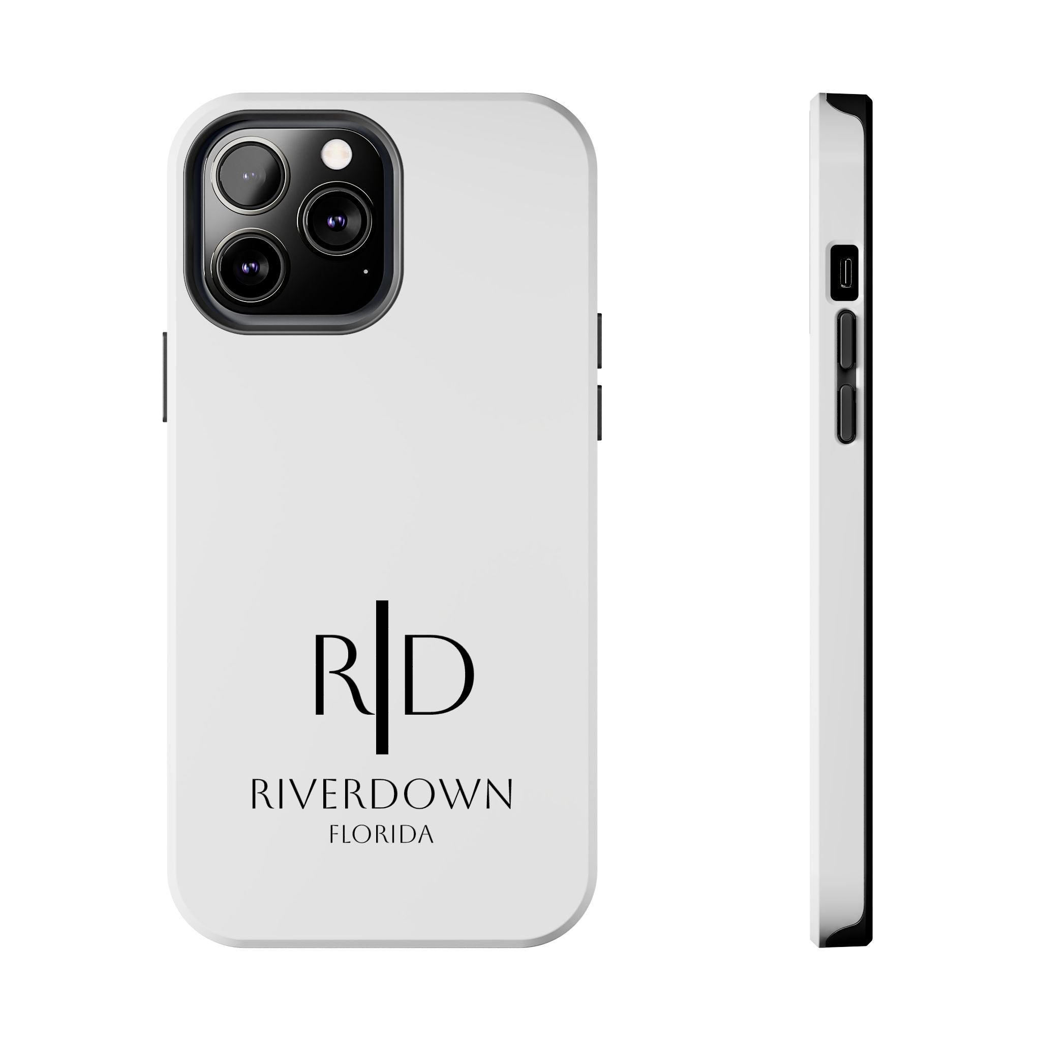 924 - Phone Case White Cap — Durable Protective Phone Cover with Monogram Logo