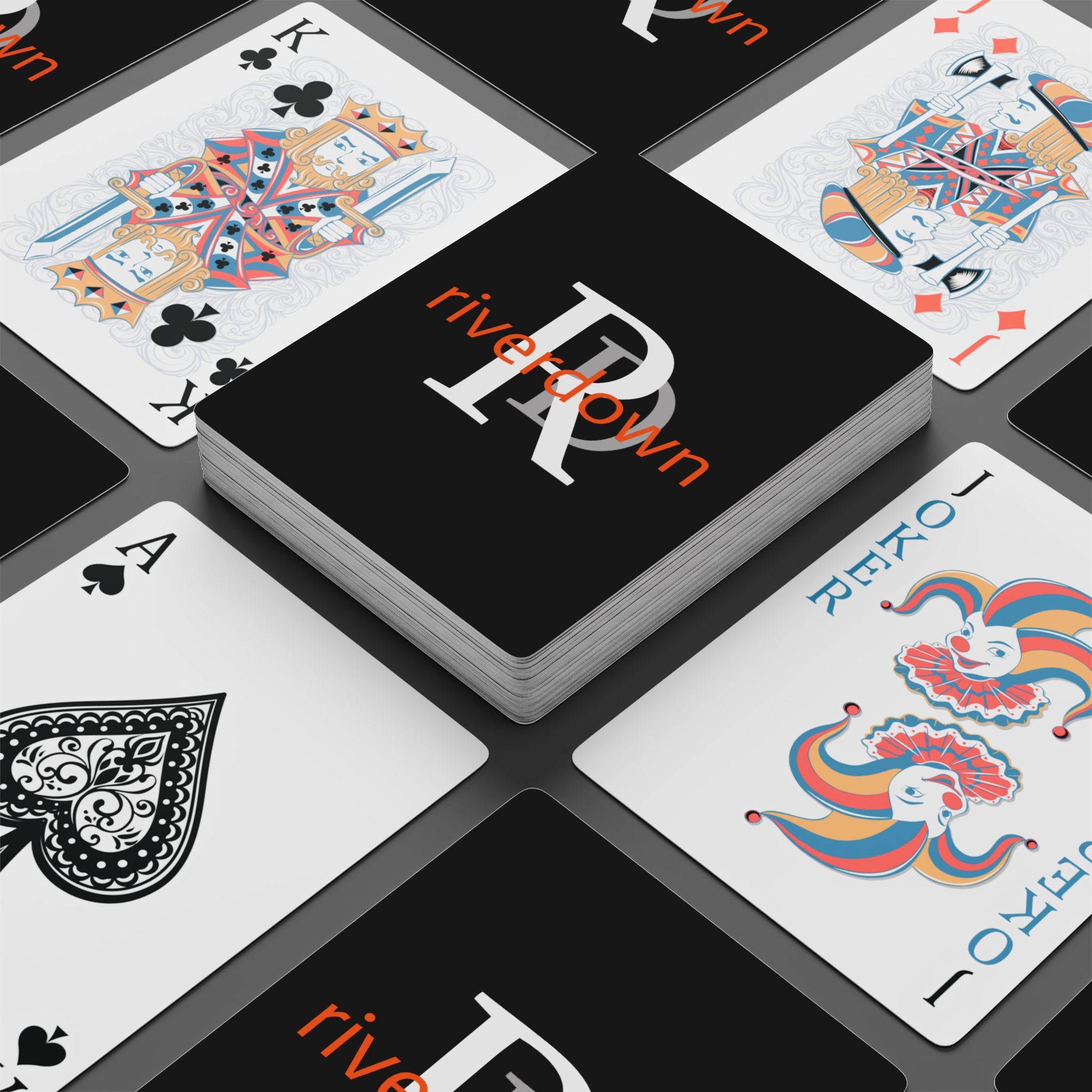929 - Poker Playing Cards – Luxury Black & White Spade Deck (Ace of Spades Design)