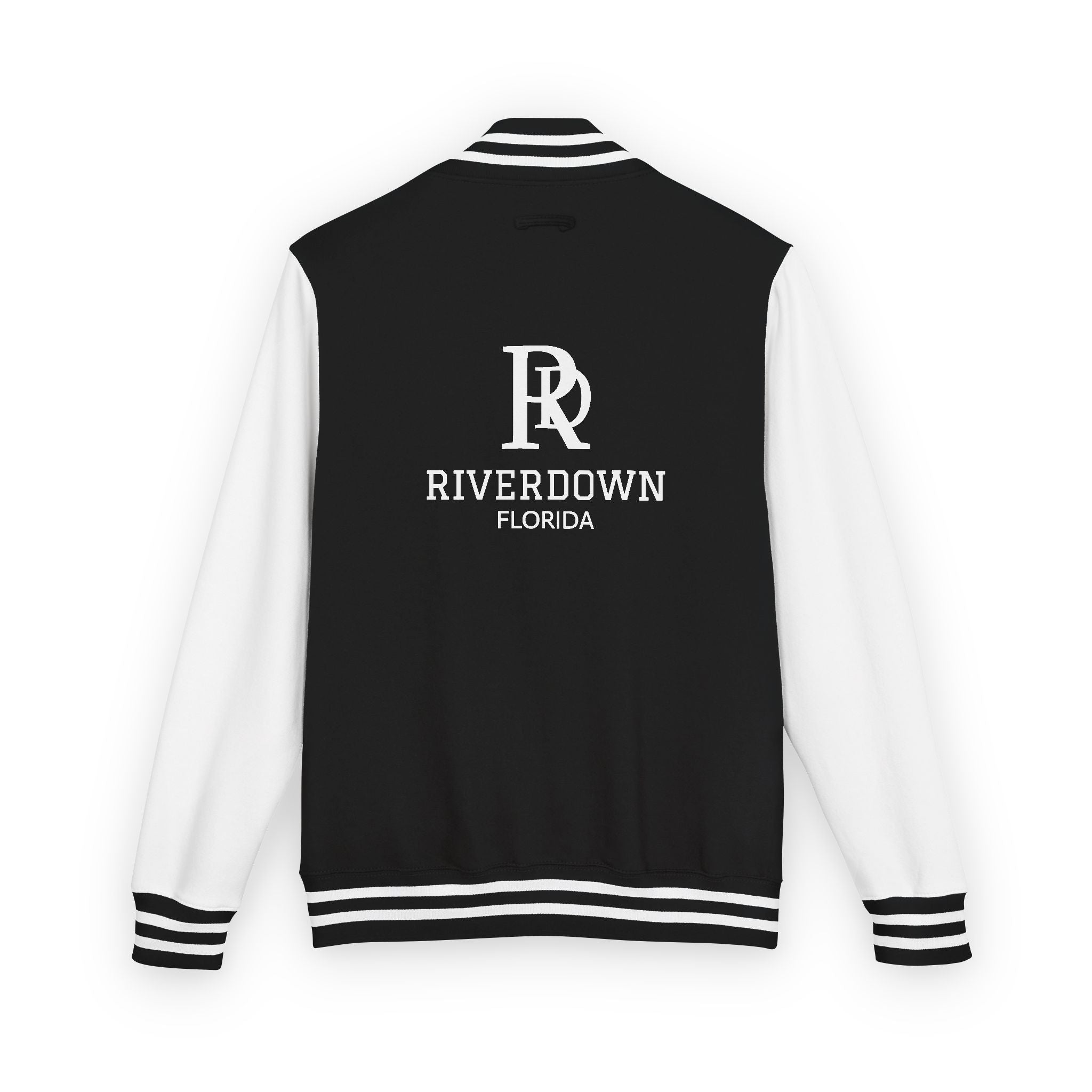 52 - Jacket Letterman - Classic Black & White Varsity Style with 'R|D' Chest Logo