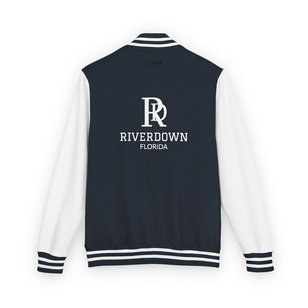 52 - Jacket Letterman - Classic Black & White Varsity Style with 'R|D' Chest Logo