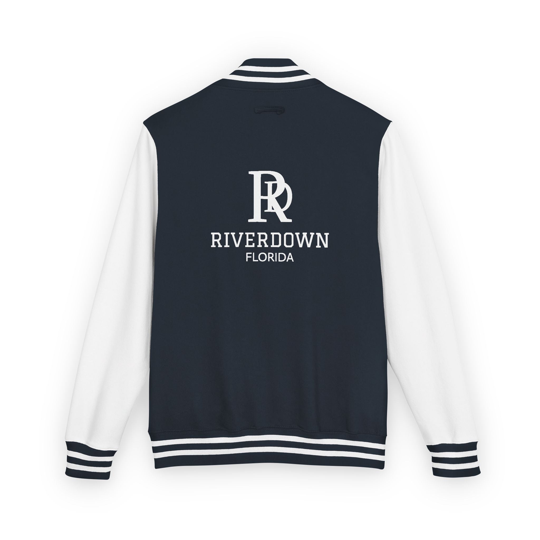 52 - Jacket Letterman - Classic Black & White Varsity Style with 'R|D' Chest Logo