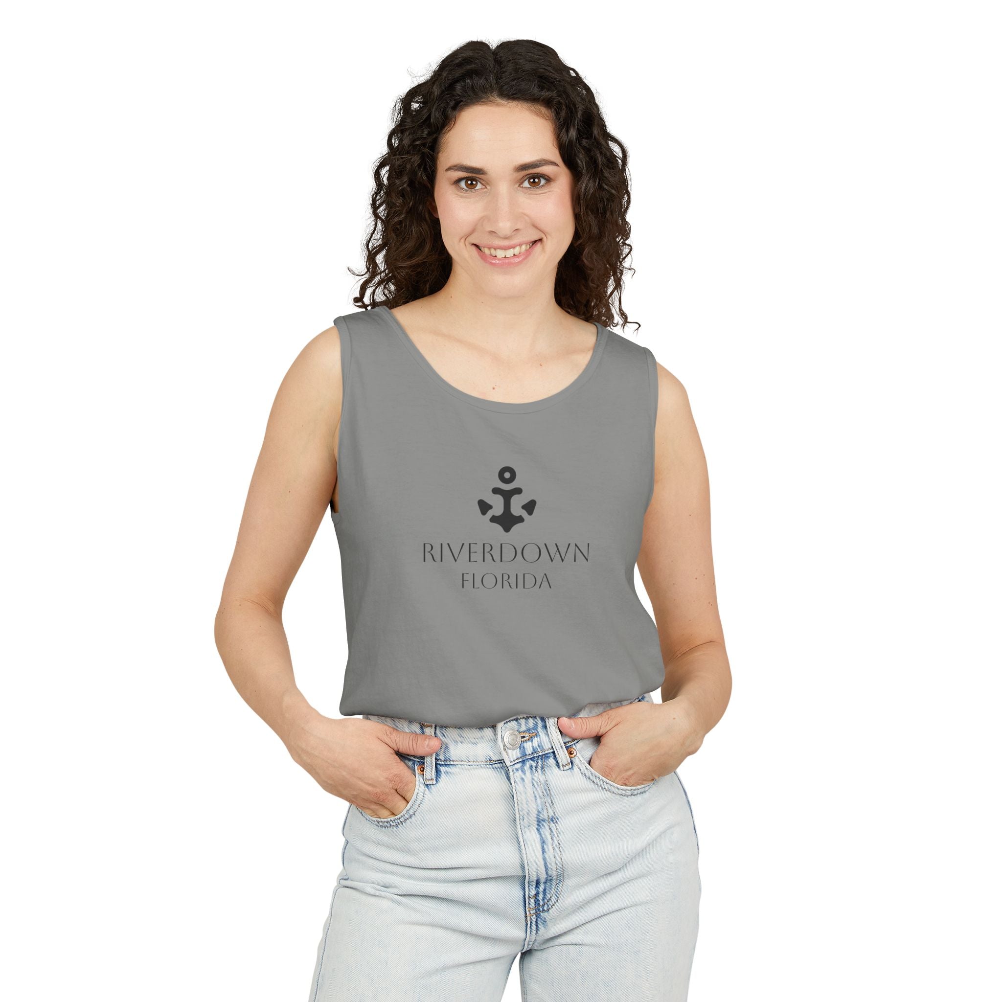 14 - Tank Top Multi Colors Coral Minimalist 'R|D' Monogram Tank Top — Lightweight Casual Summer Tee