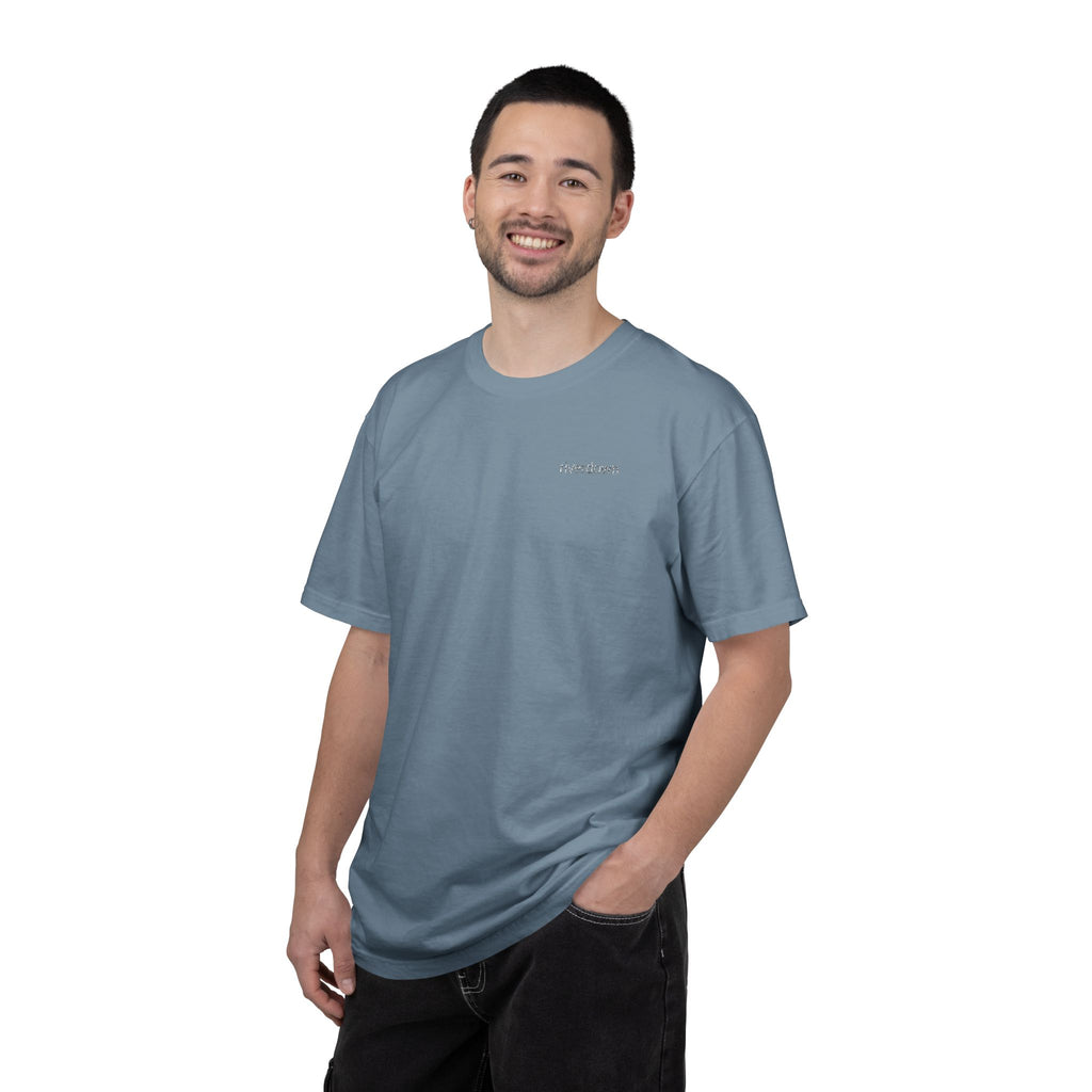 101 - Embroidered Riverdown T-Shirt — Soft Garment-Dyed Casual Tee