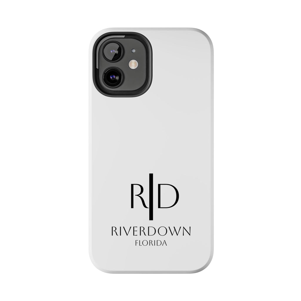 924 - Phone Case White Cap — Durable Protective Phone Cover with Monogram Logo