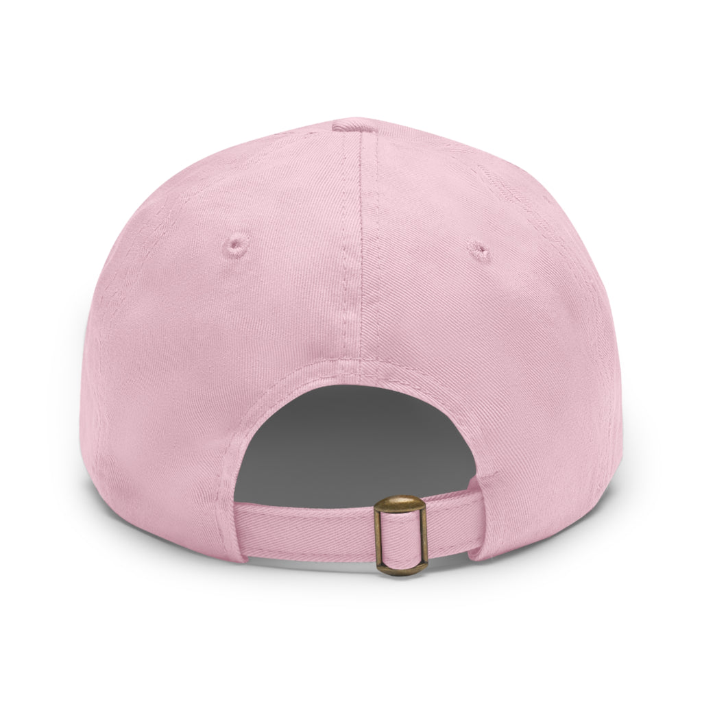 92 - Dad Hat with Leather Patch Multi Color (Rectangle)