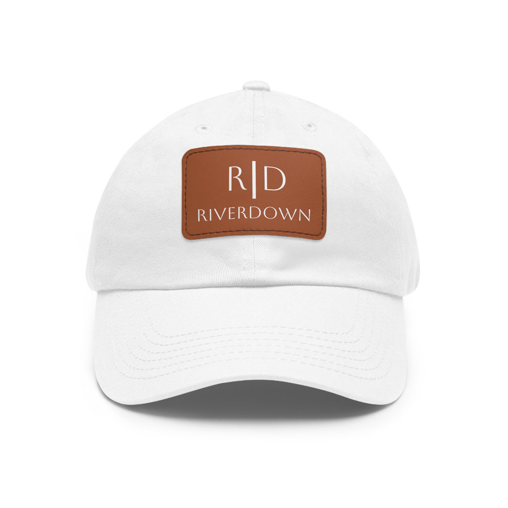 92 - Dad Hat with Leather Patch Multi Color (Rectangle)