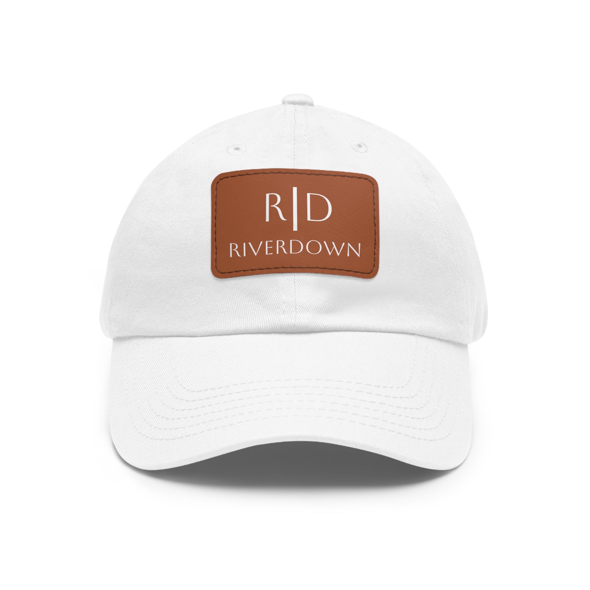 92 - Dad Hat with Leather Patch Multi Color (Rectangle)