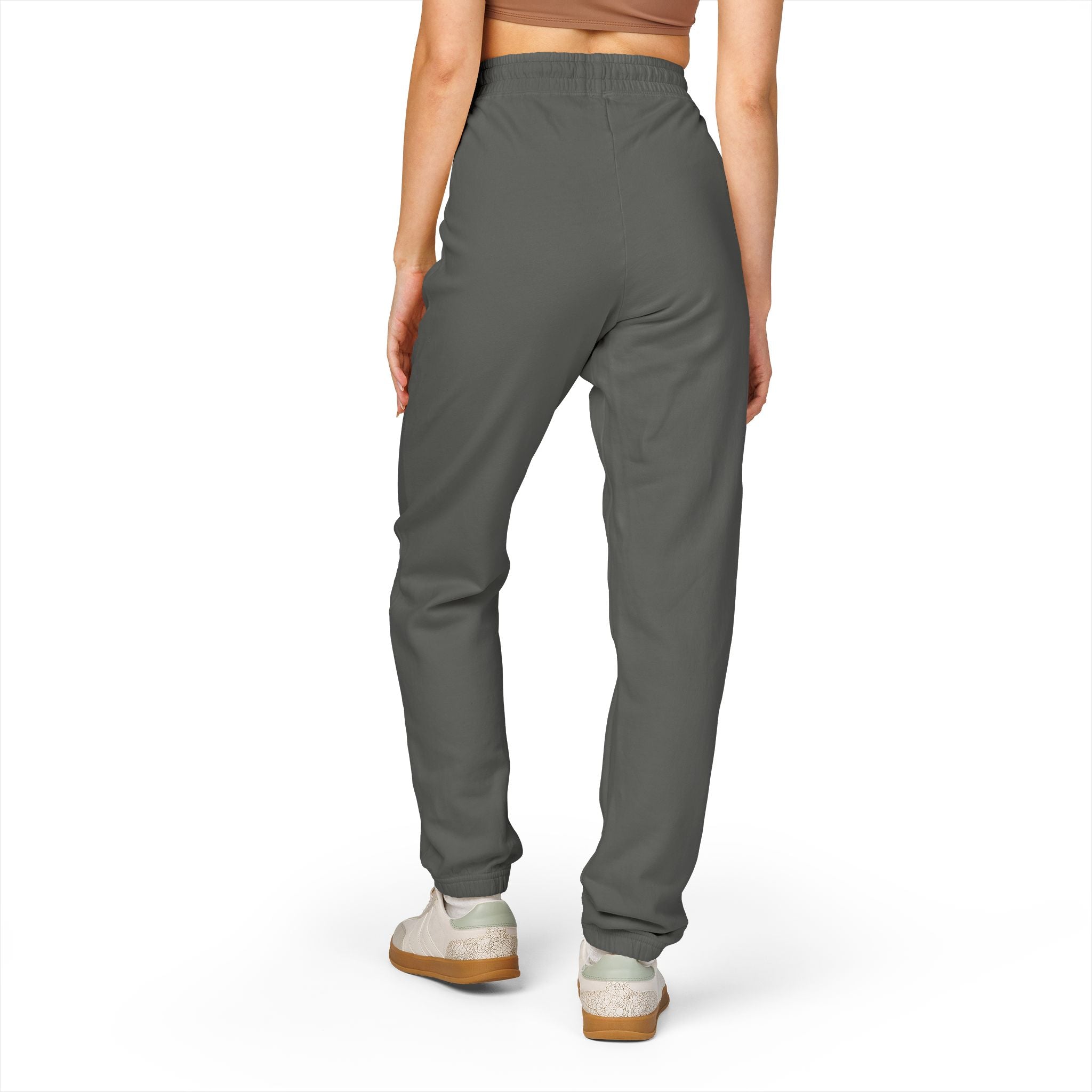 6 - Pants Sweats Vertical Script Multi Colors Joggers — Cozy Garment-Dyed Fleece Sweatpants with Side Text