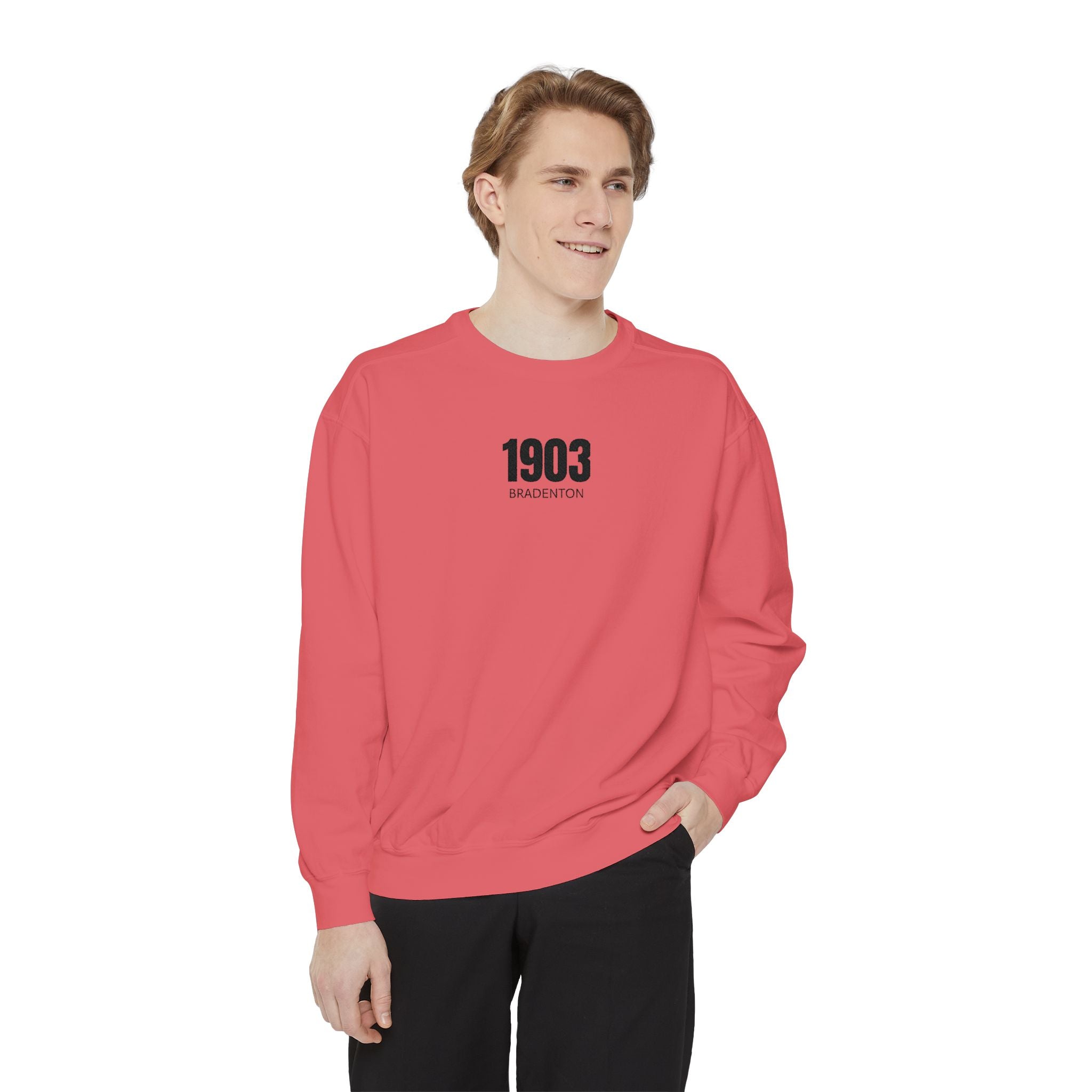 3 - 1903 Crest Embroidered Sweatshirt – Minimal Vintage College Pullover