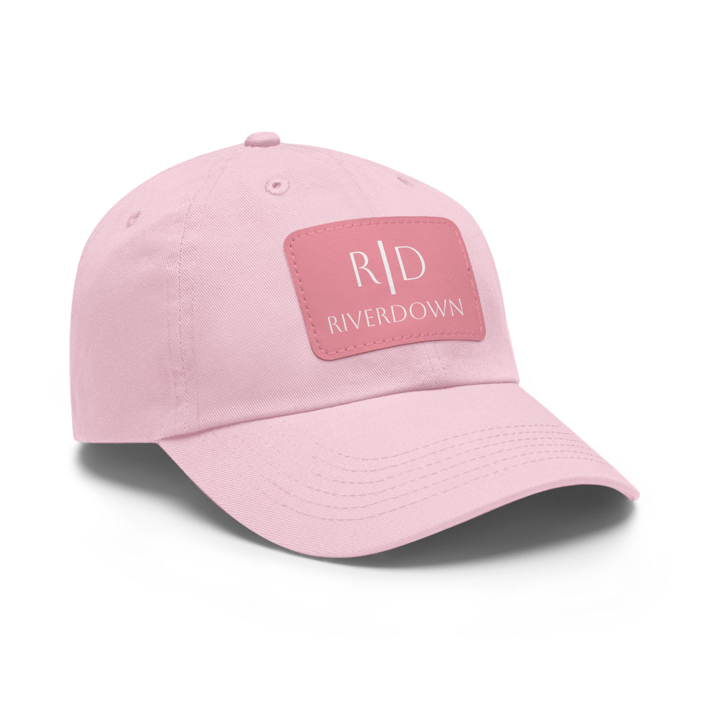92 - Dad Hat with Leather Patch Multi Color (Rectangle)