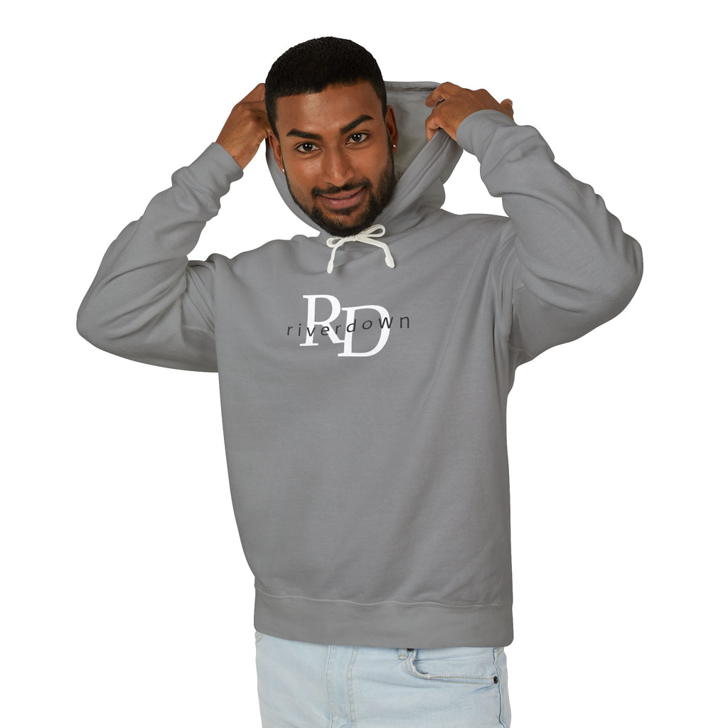 4 - Hoodie Multi Colors Collegiate Logo Hoodie — Lightweight Pastel Blue Sweatshirt
