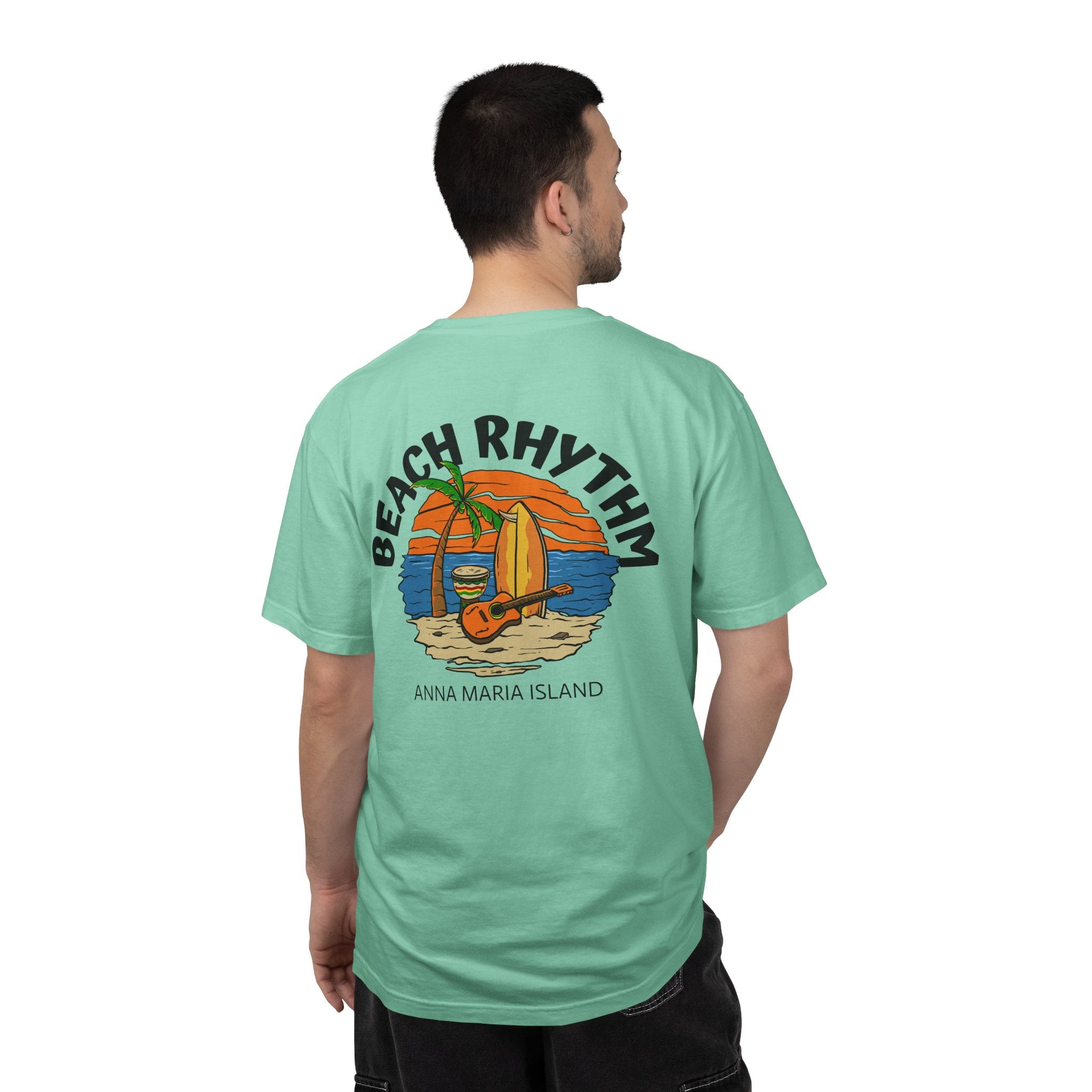 10 - Tee Multi Colors Beach Rhythm Minimalist Initials T-Shirt