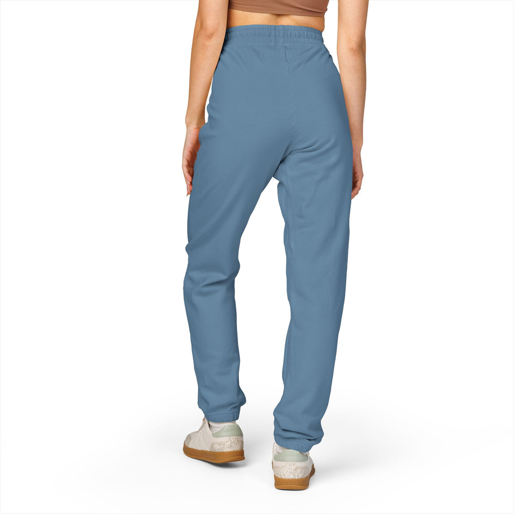 6 - Pants Sweats Vertical Script Multi Colors Joggers — Cozy Garment-Dyed Fleece Sweatpants with Side Text