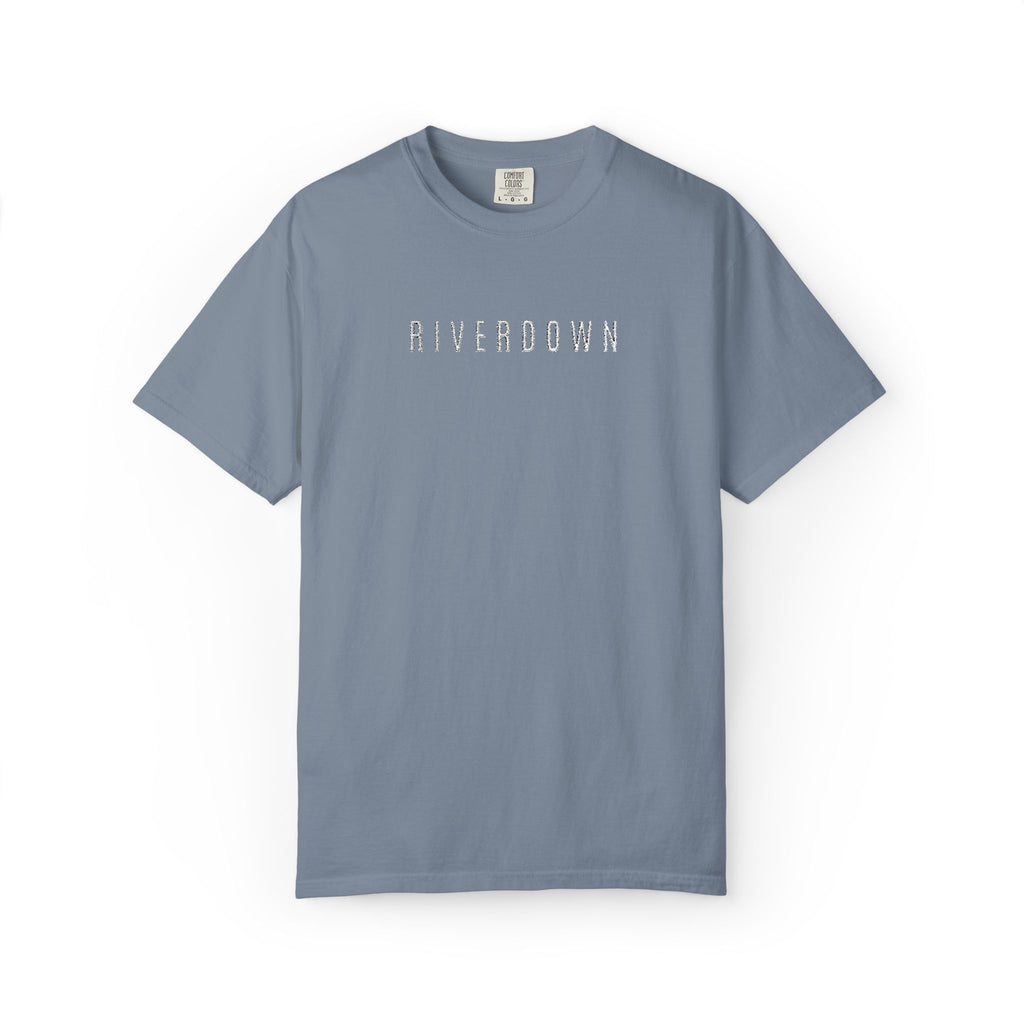 102 - Embroidered RIVERDOWN T-Shirt — Soft Garment-Dyed Casual Tee
