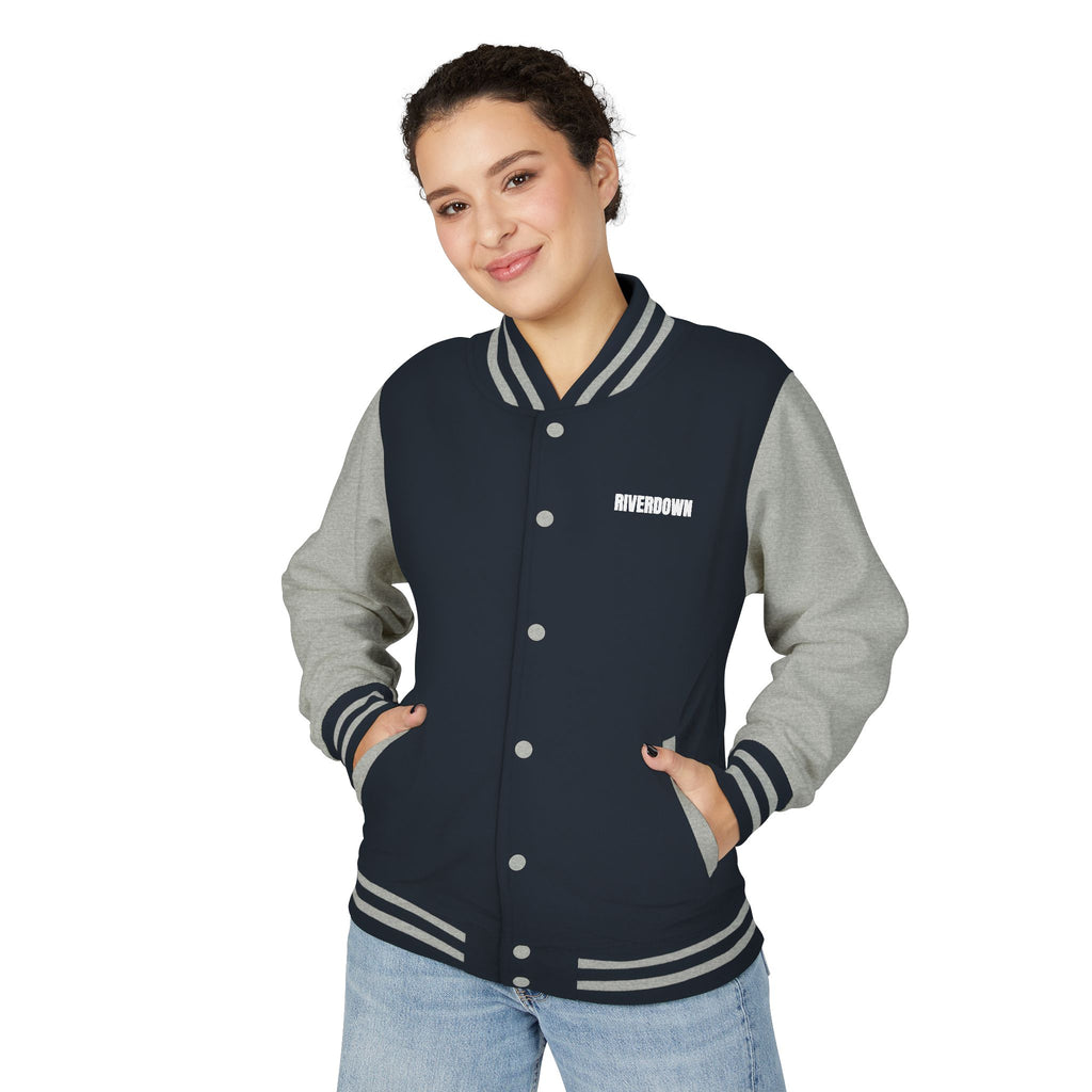 52 - Jacket Letterman - Classic Black & White Varsity Style with 'R|D' Chest Logo