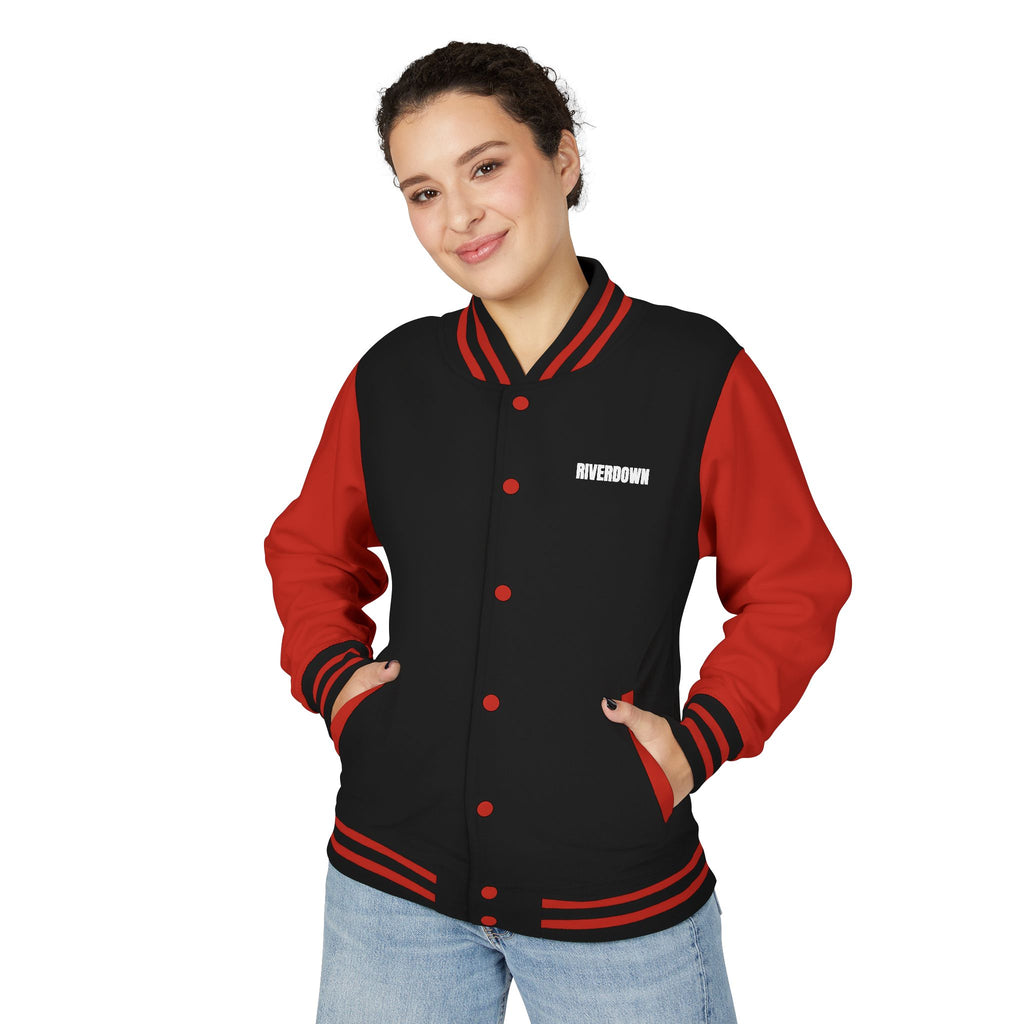 52 - Jacket Letterman - Classic Black & White Varsity Style with 'R|D' Chest Logo