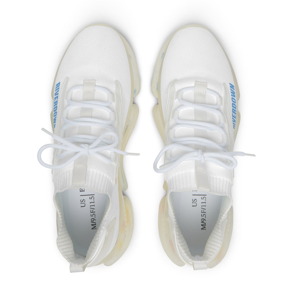 81 - Men's White Mesh Sneakers — Lightweight Breathable Athletic Shoes with 'RIVERDOWN' Accent