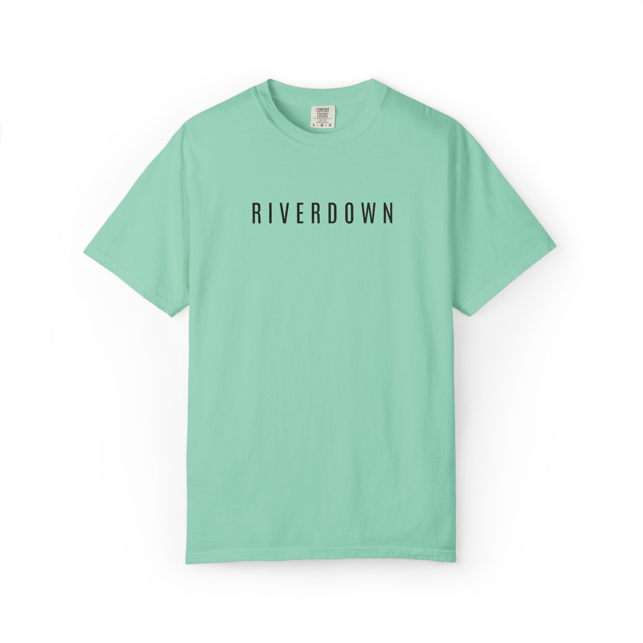 102 - Embroidered RIVERDOWN T-Shirt — Soft Garment-Dyed Casual Tee