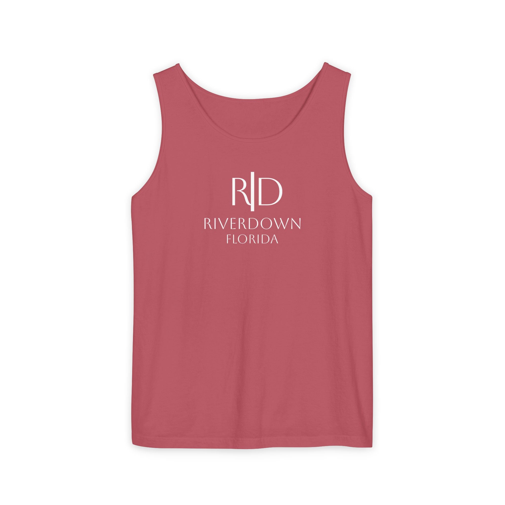 14 - Tank Top Multi Colors Coral Minimalist 'R|D' Monogram Tank Top — Lightweight Casual Summer Tee