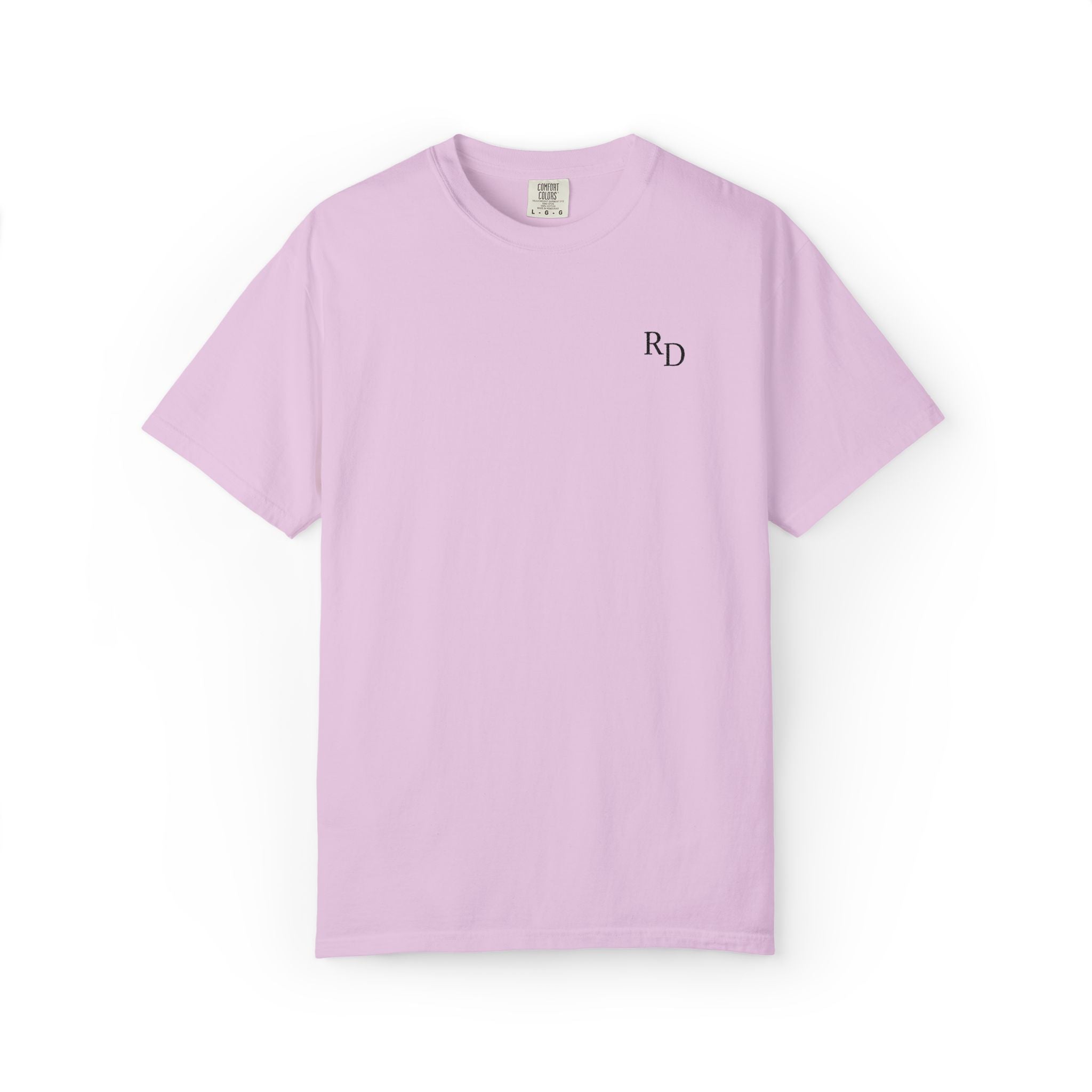 102 - Embroidered RD Logo T-Shirt — Soft Garment-Dyed Casual Tee