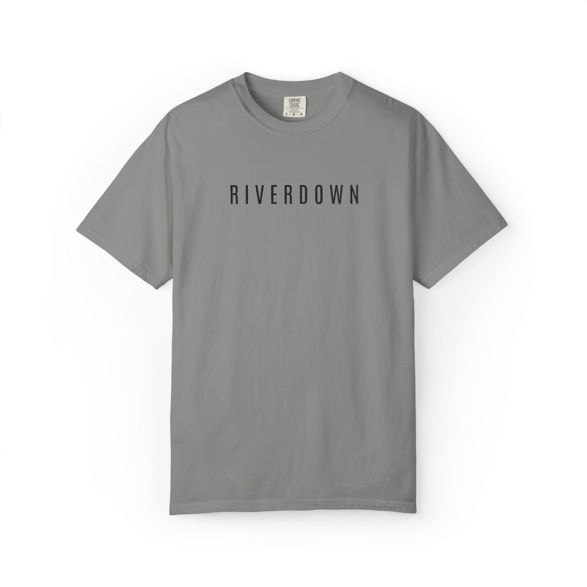 102 - Embroidered RIVERDOWN T-Shirt — Soft Garment-Dyed Casual Tee