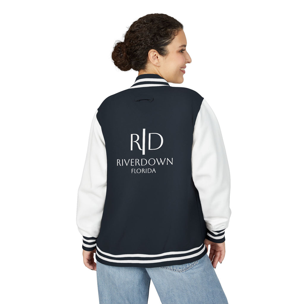 52 - Jacket Letterman - Classic Black & White Varsity Style with 'R|D' Chest Logo