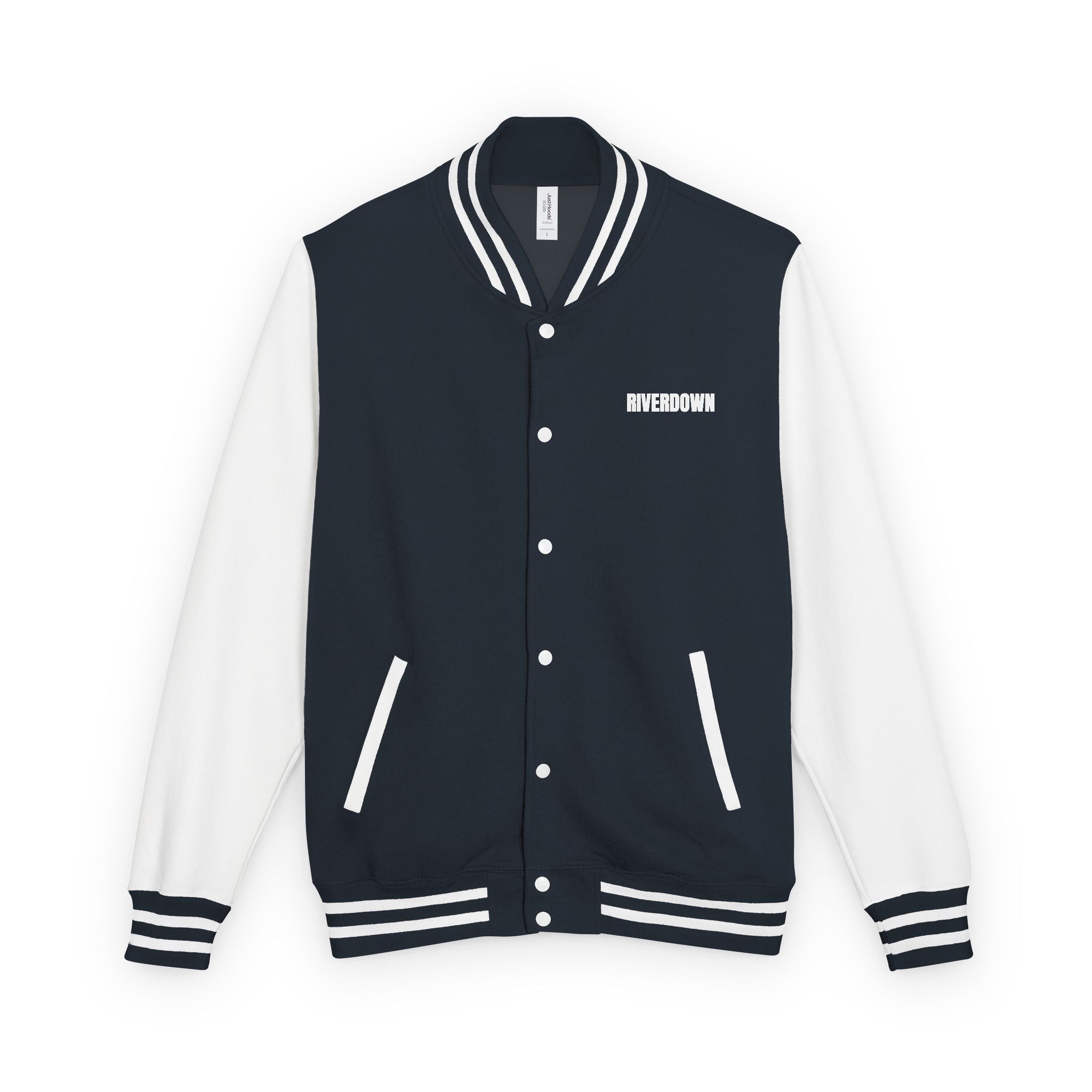 52 - Jacket Letterman - Classic Black & White Varsity Style with 'R|D' Chest Logo