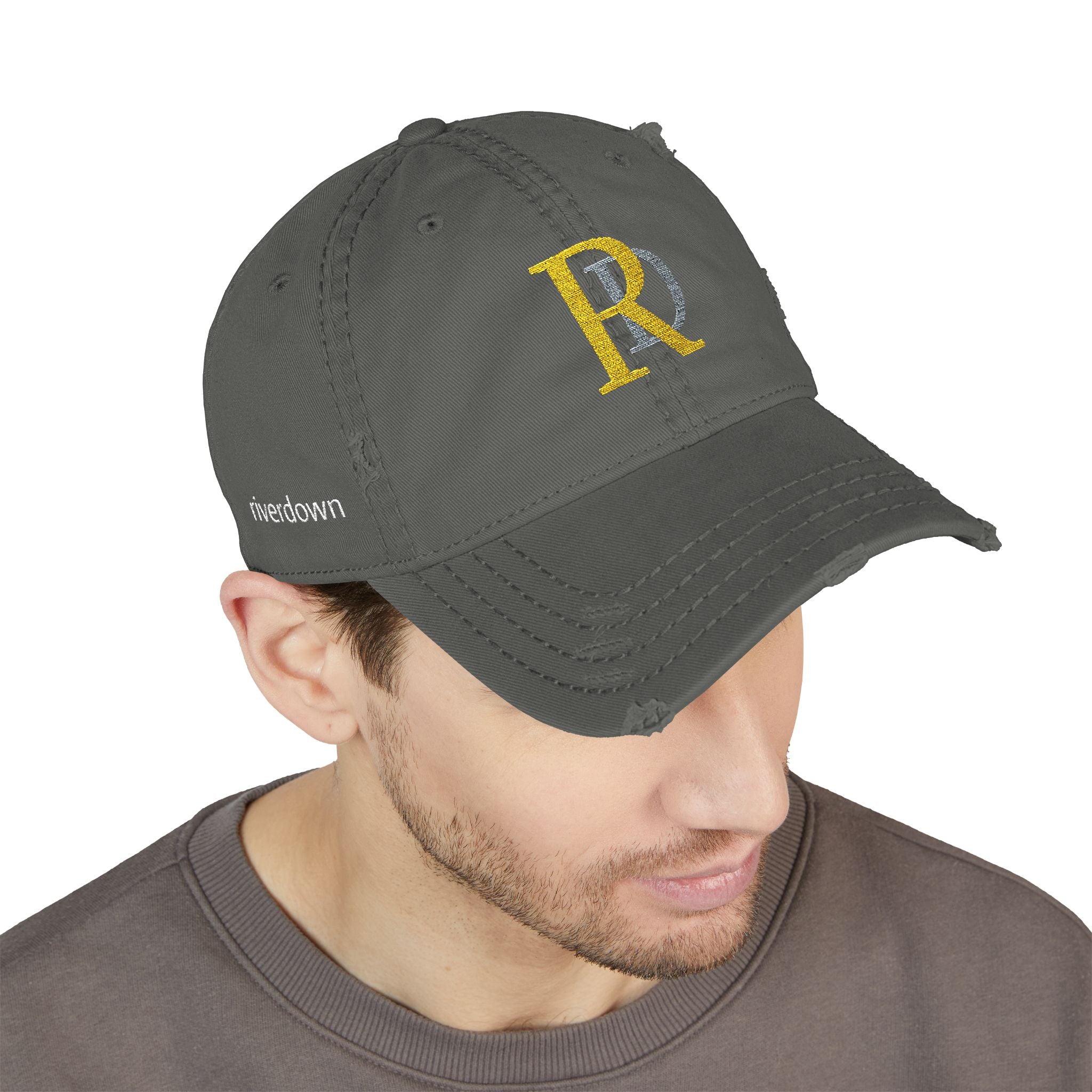 920 - Hat Multi Colors RD Distressed Embroidered 'Riverdown' Dad Hat – Vintage Washed Baseball Cap