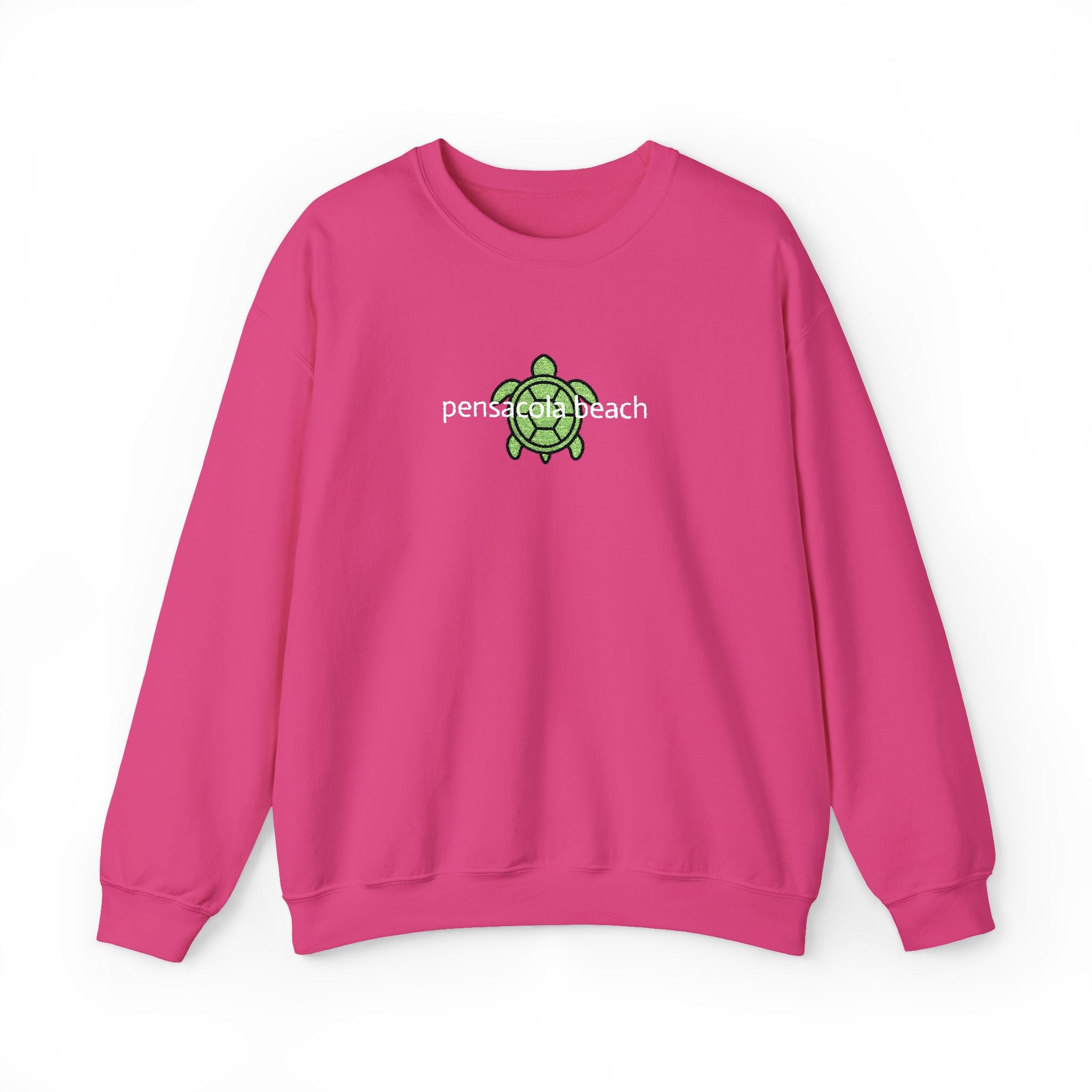 933 - Crewneck Embroidered Pensacola Beach Sweatshirt —Anchor  'Riverdown' Anchor Logo Minimalist Nautical Pullover