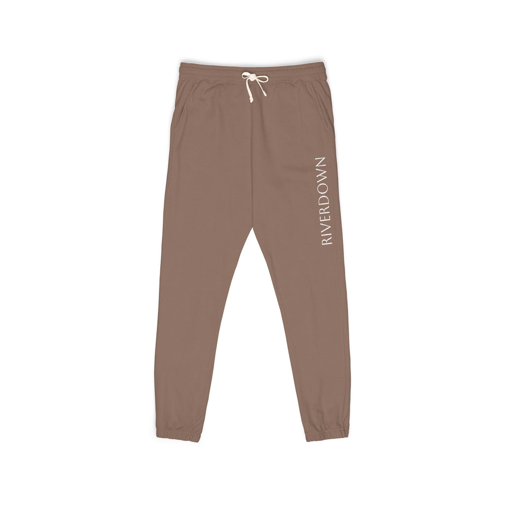 6 - Pants Sweats Vertical Script Multi Colors Joggers — Cozy Garment-Dyed Fleece Sweatpants with Side Text