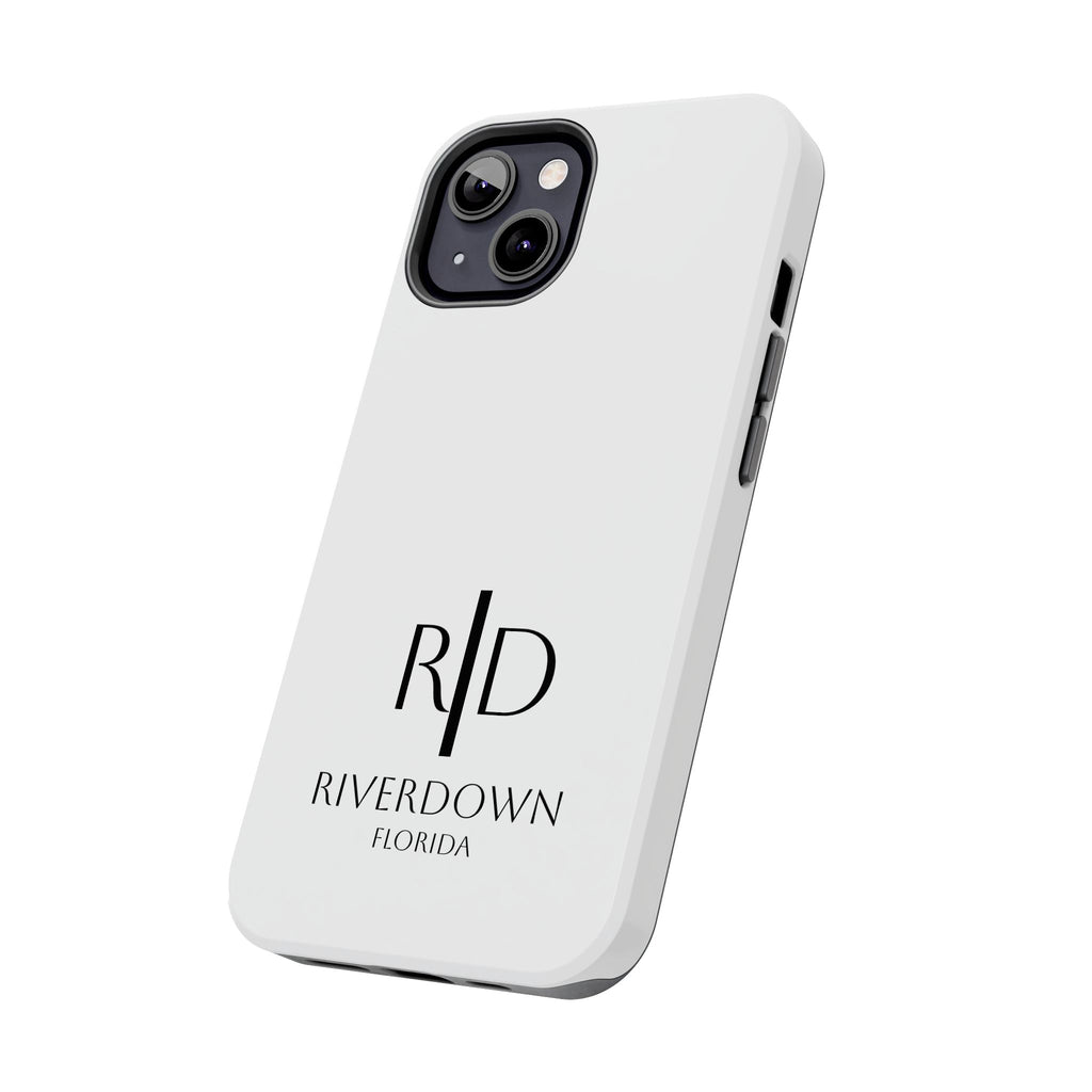 924 - Phone Case White Cap — Durable Protective Phone Cover with Monogram Logo