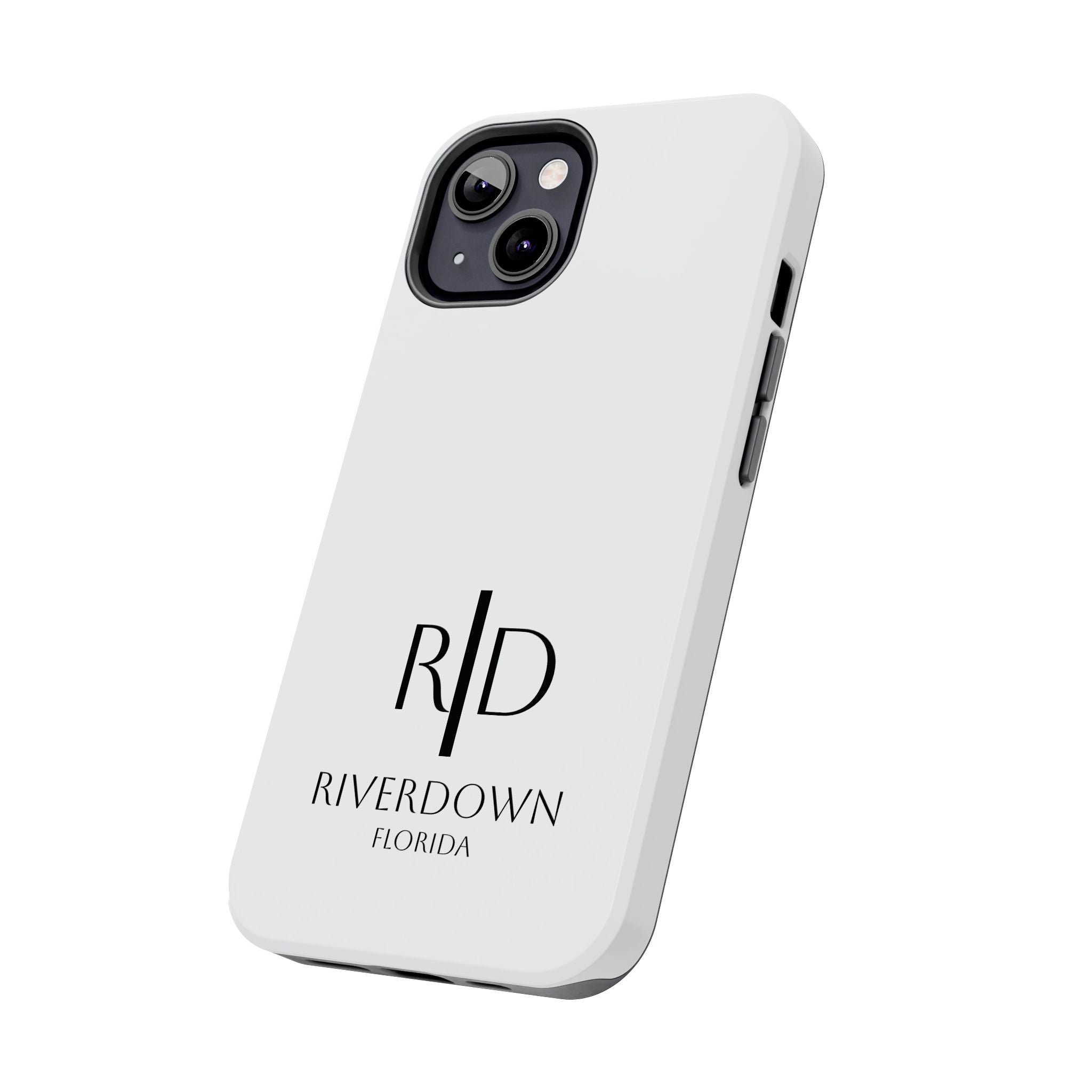 924 - Phone Case White Cap — Durable Protective Phone Cover with Monogram Logo