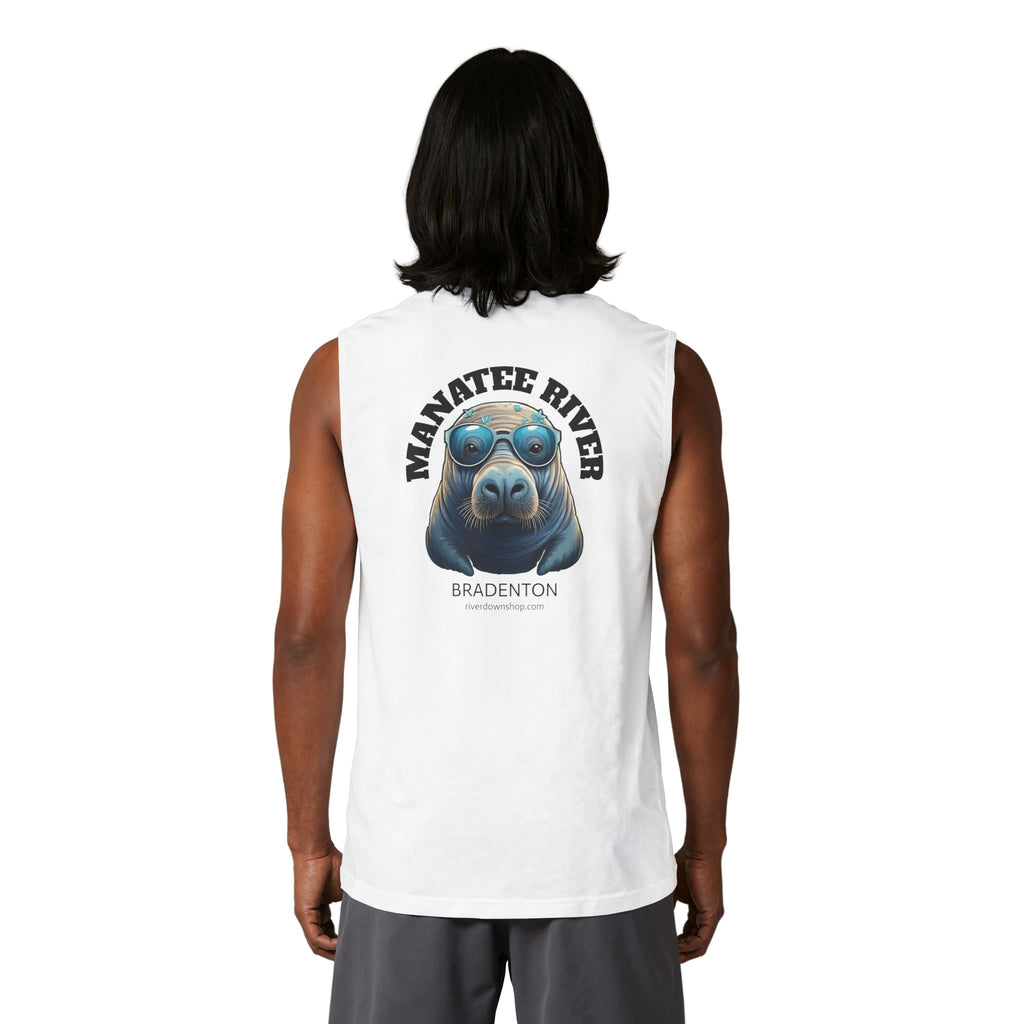 14 - Manatee Muscle Tank — Retro Palm Court Summer Tank Top